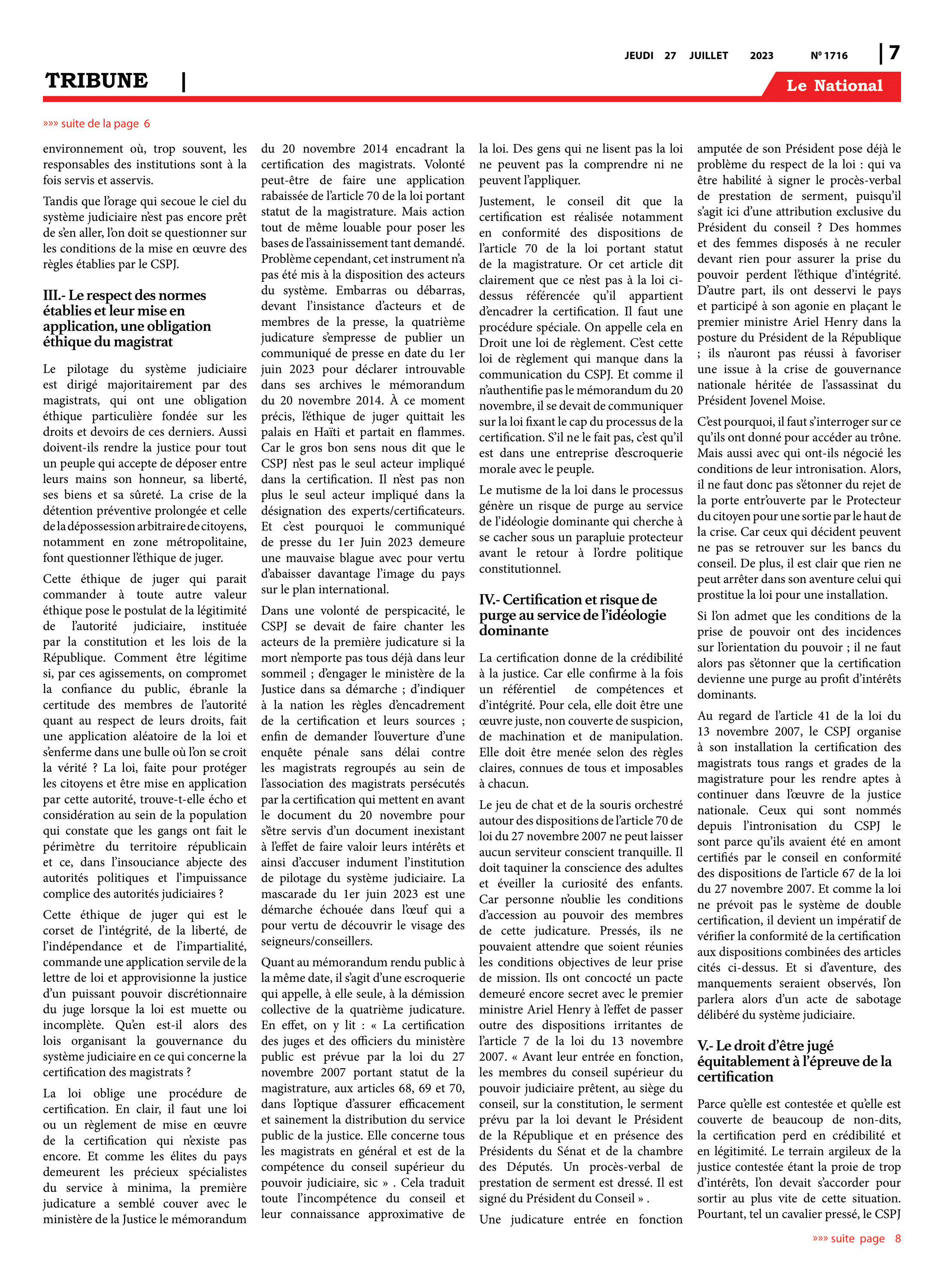 Page 7 de l'édition 1716