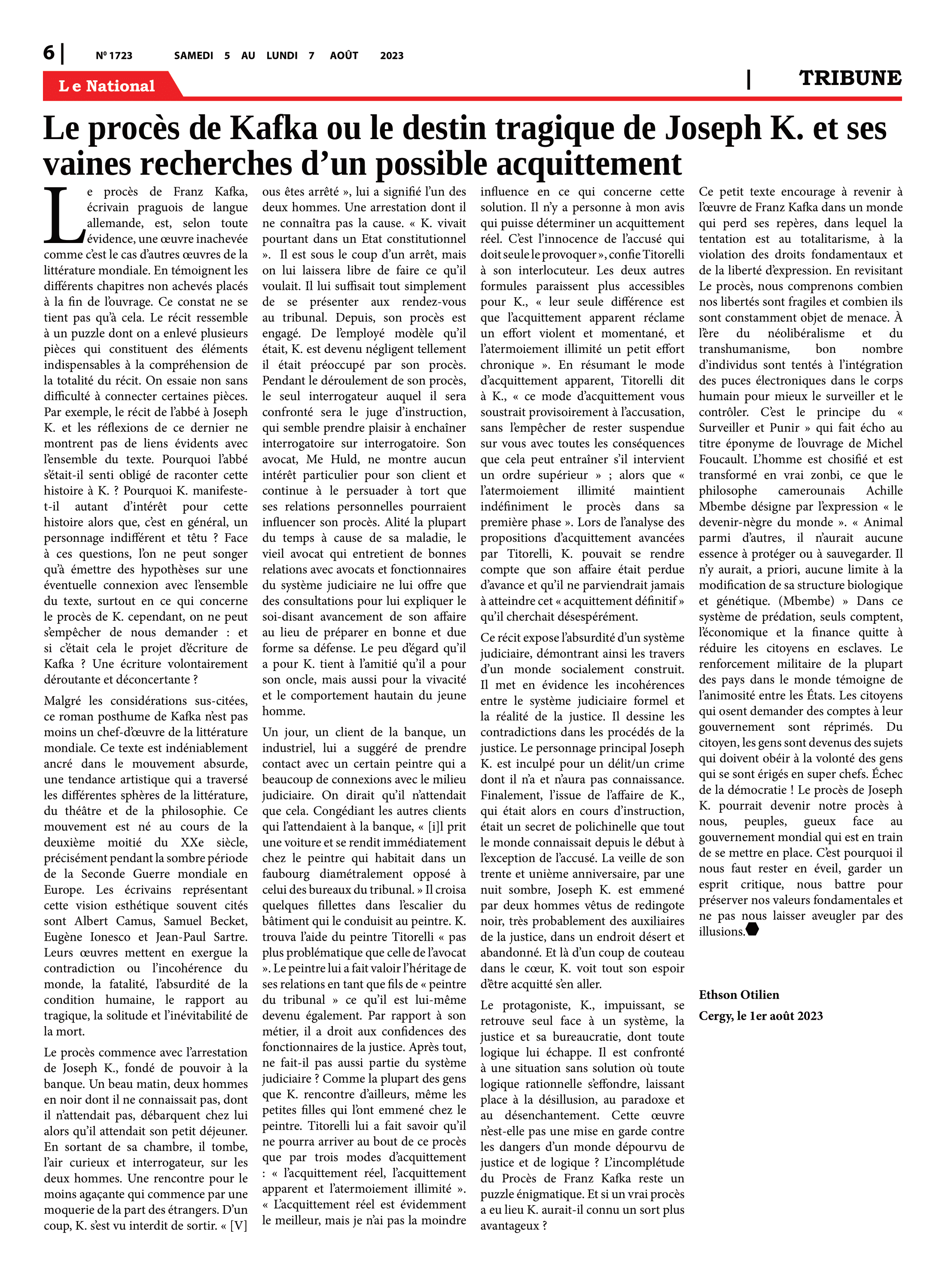 Page 6 de l'édition 1723