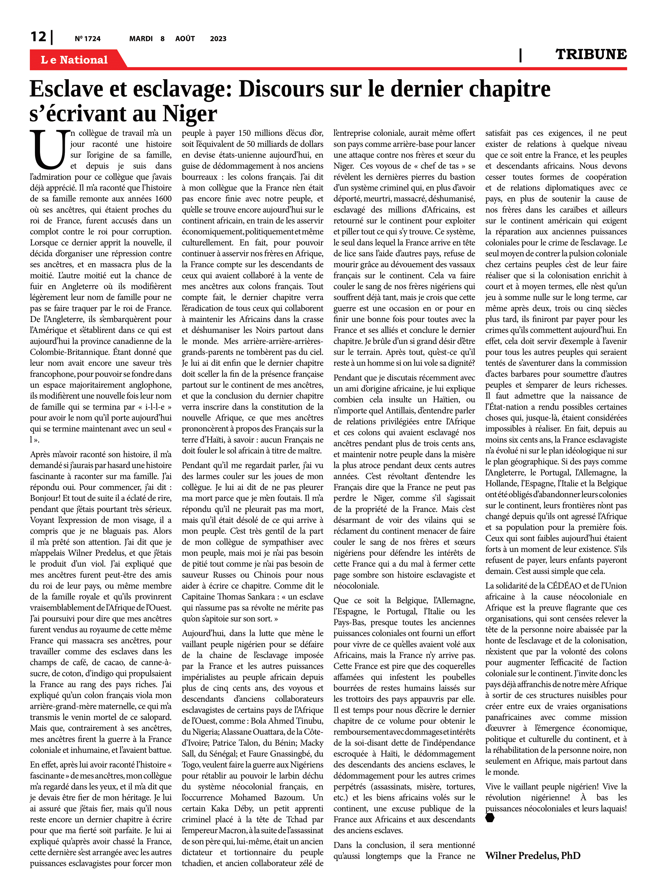 Page 12 de l'édition 1724