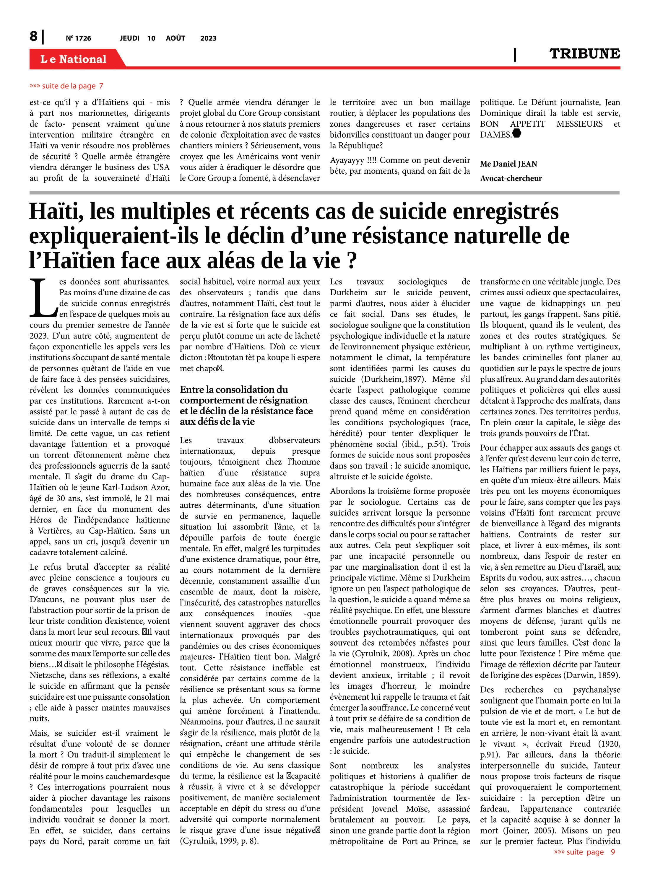 Page 8 de l'édition 1726
