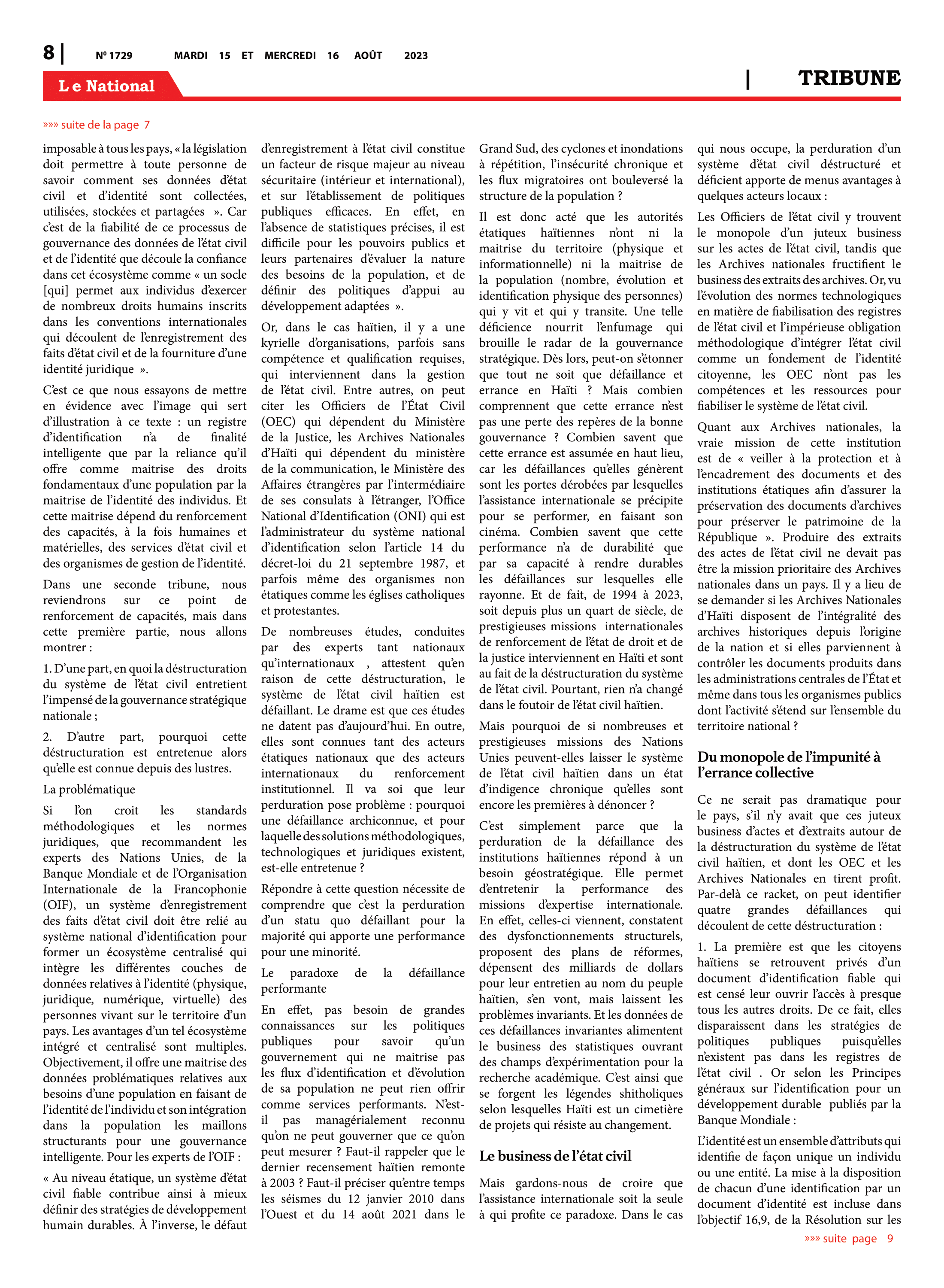 Page 8 de l'édition 1729
