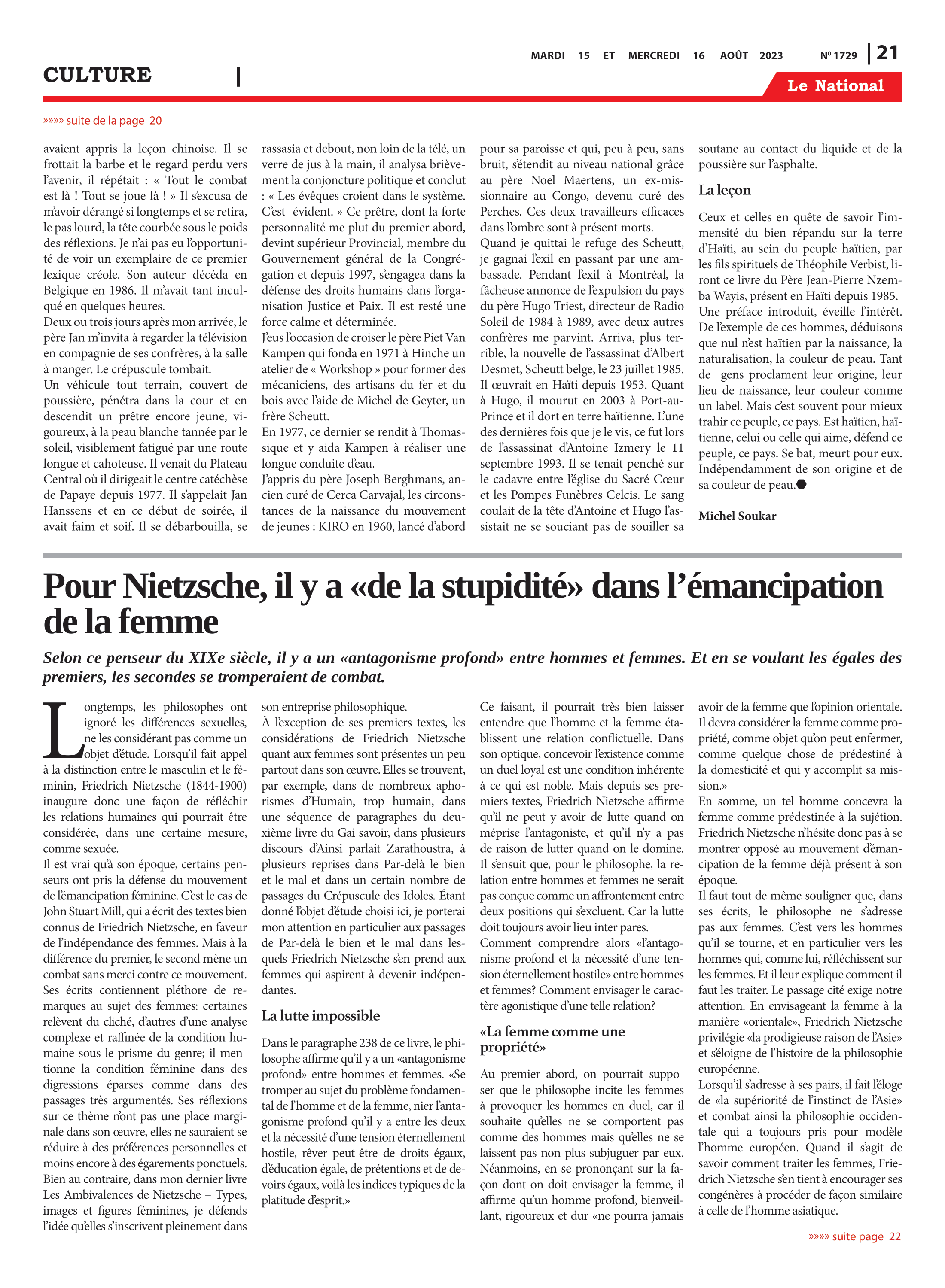 Page 21 de l'édition 1729