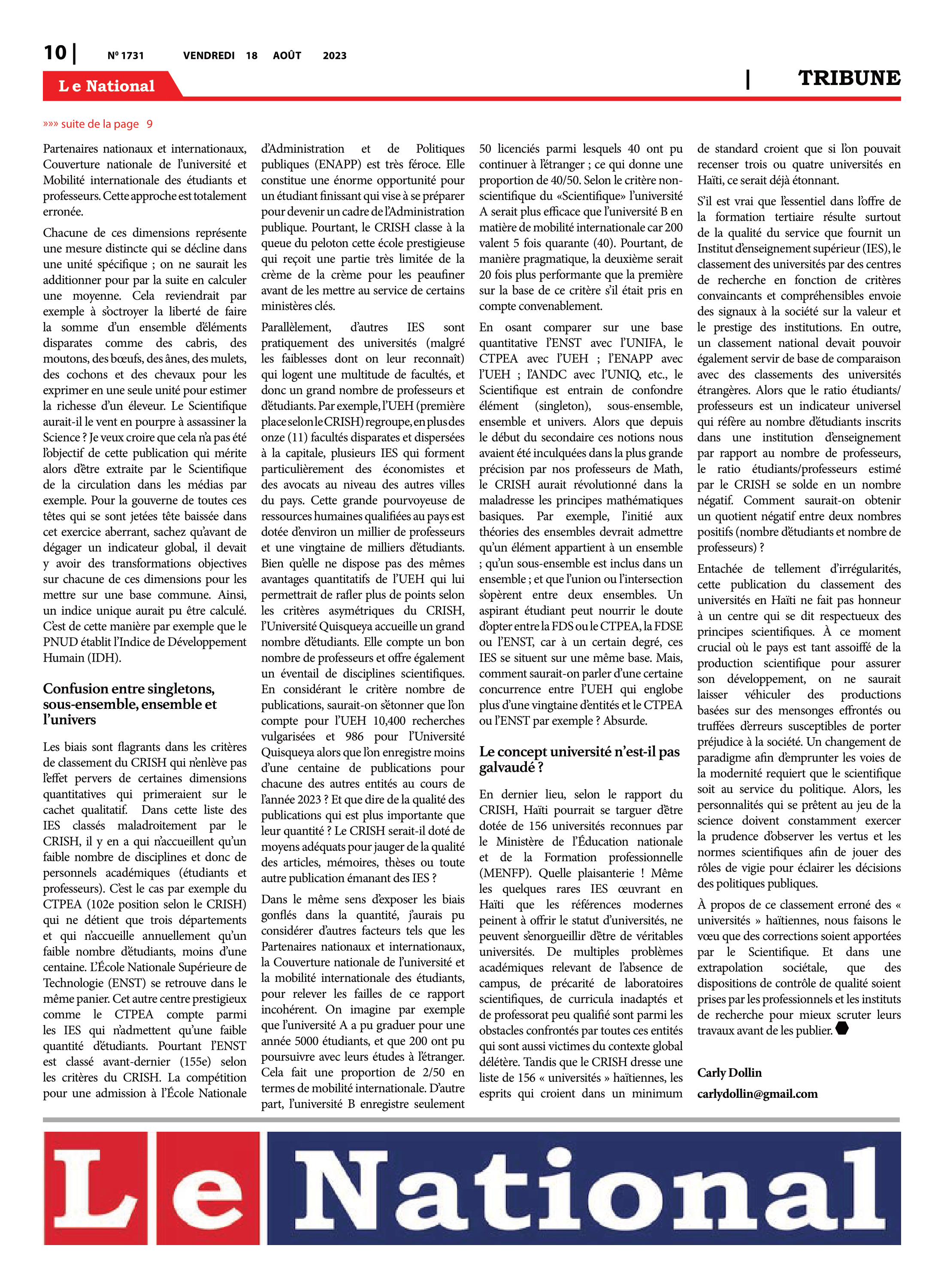 Page 10 de l'édition 1731