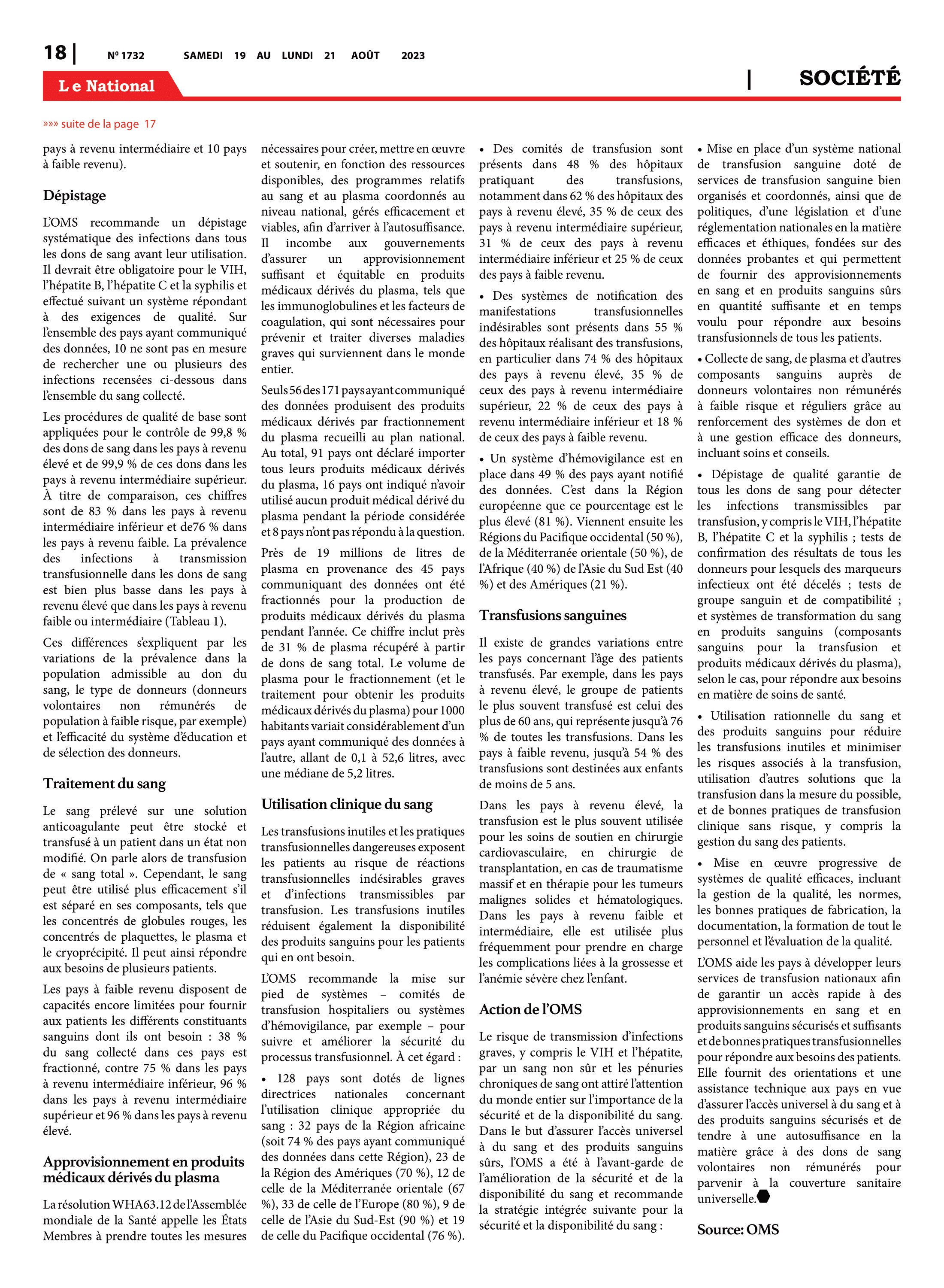 Page 18 de l'édition 1732