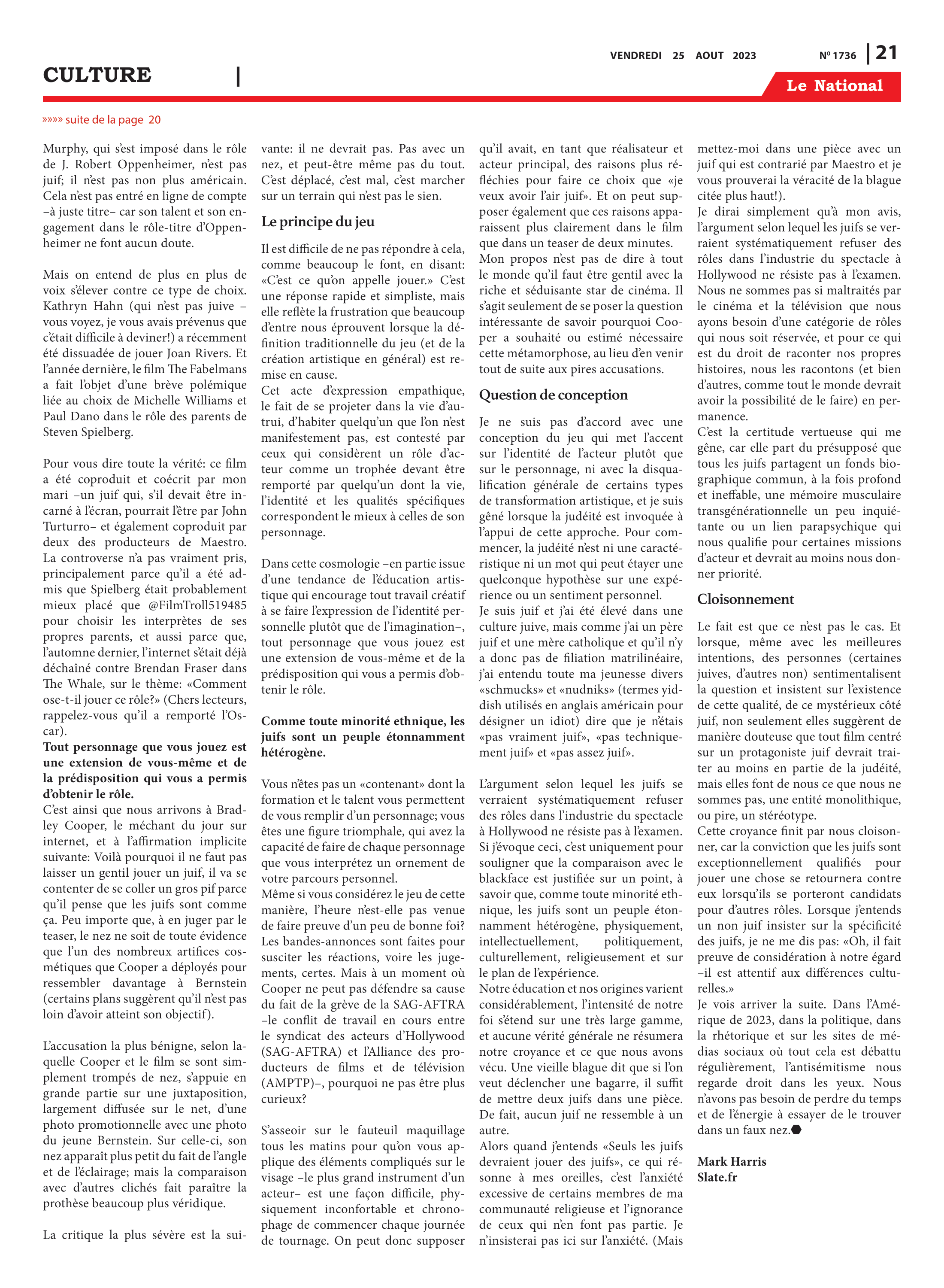 Page 21 de l'édition 1736