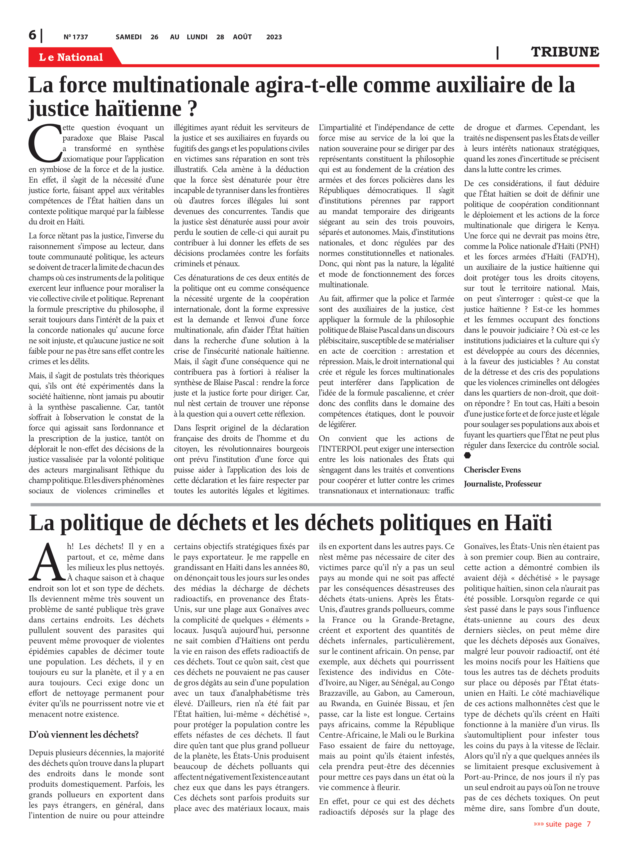 Page 6 de l'édition 1737