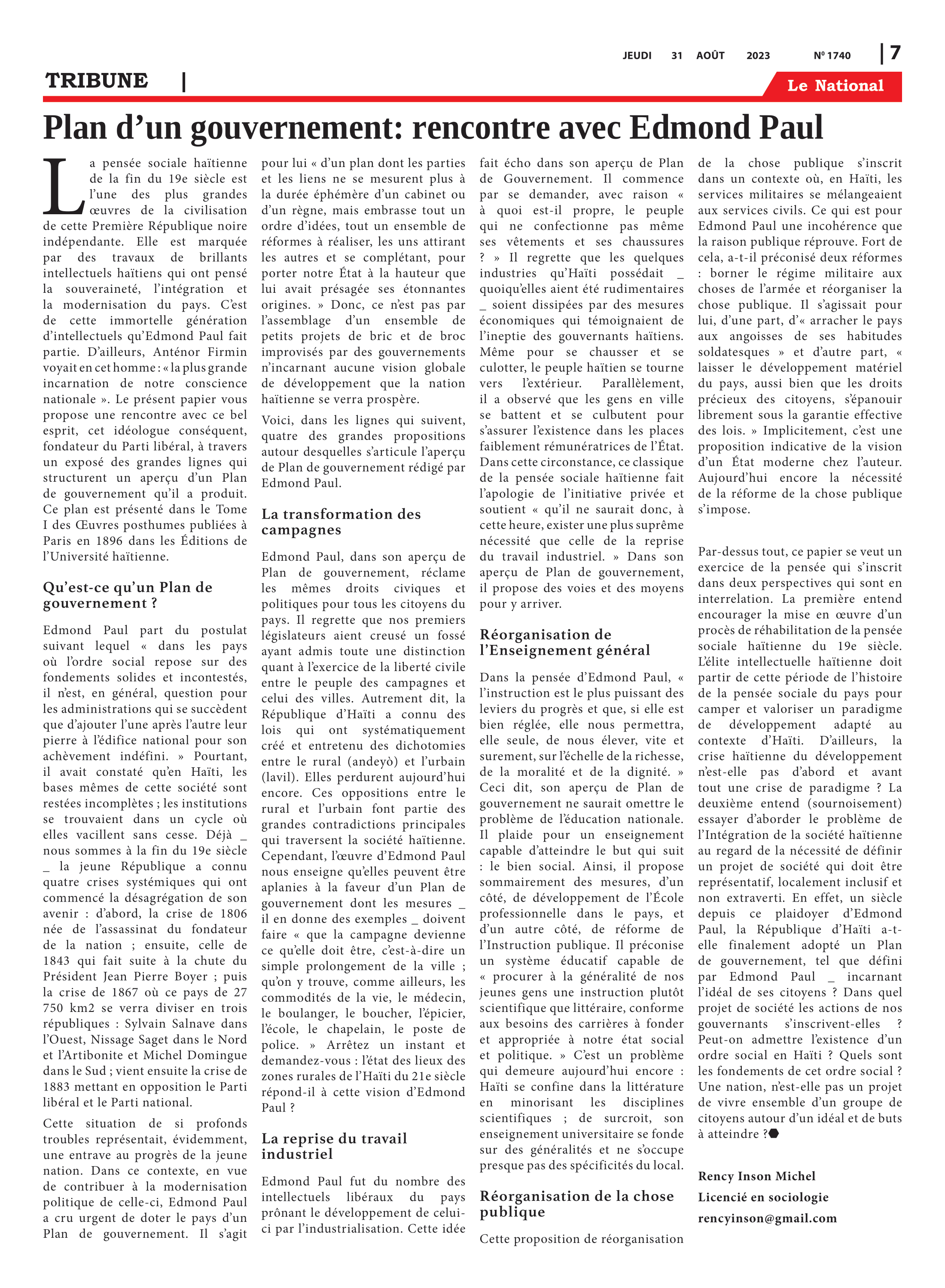 Page 7 de l'édition 1740