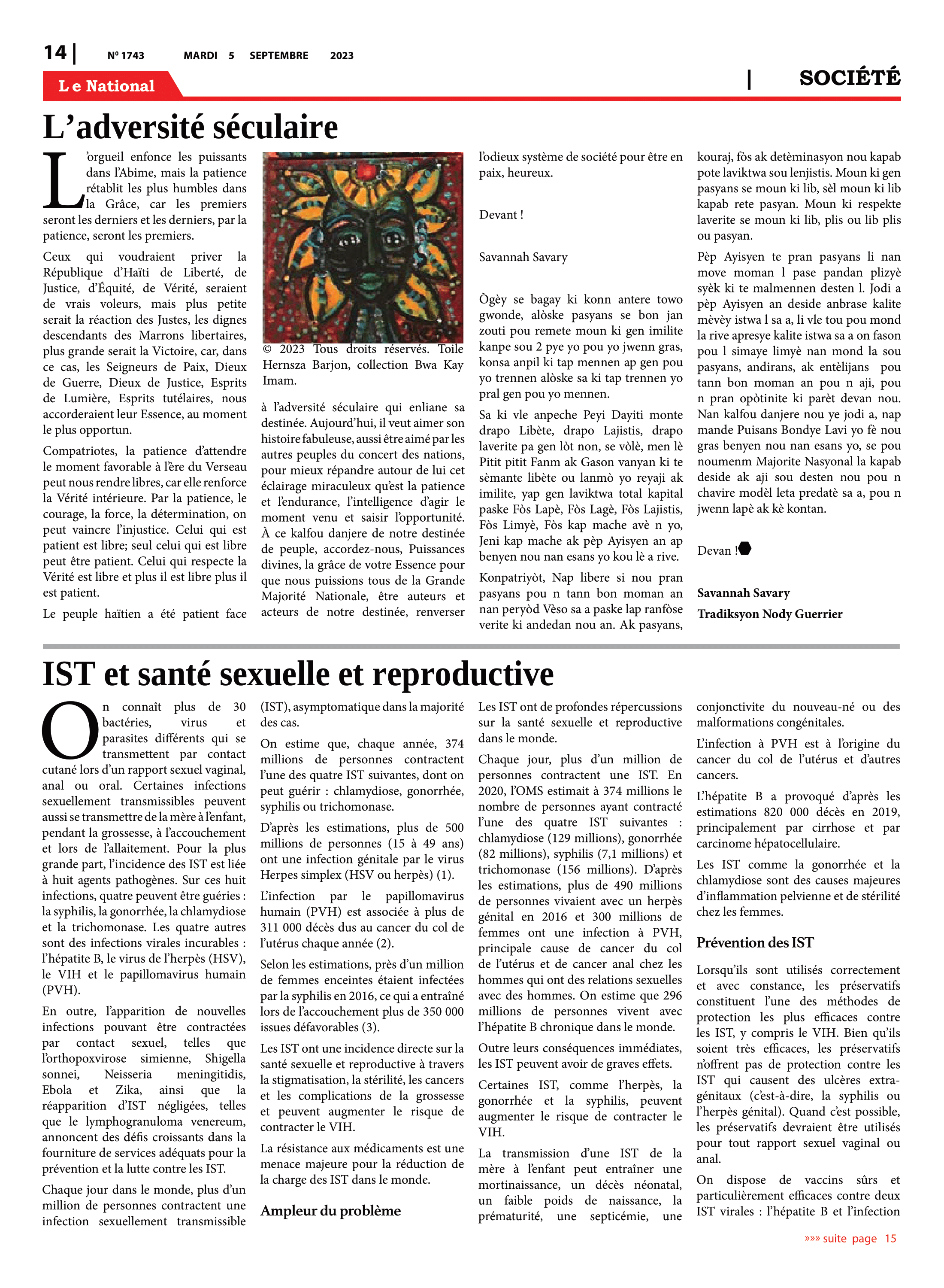 Page 14 de l'édition 1743