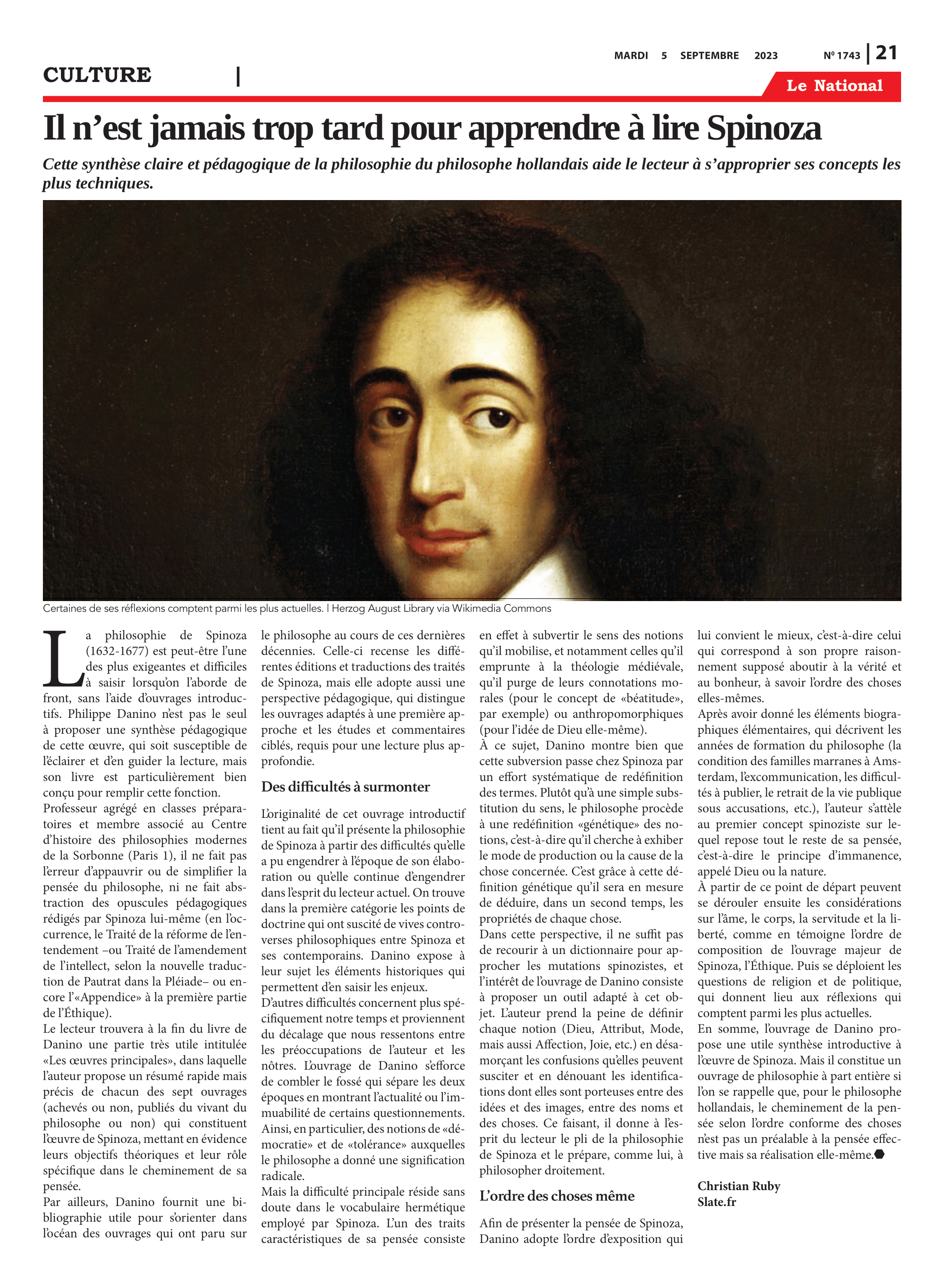 Page 21 de l'édition 1743