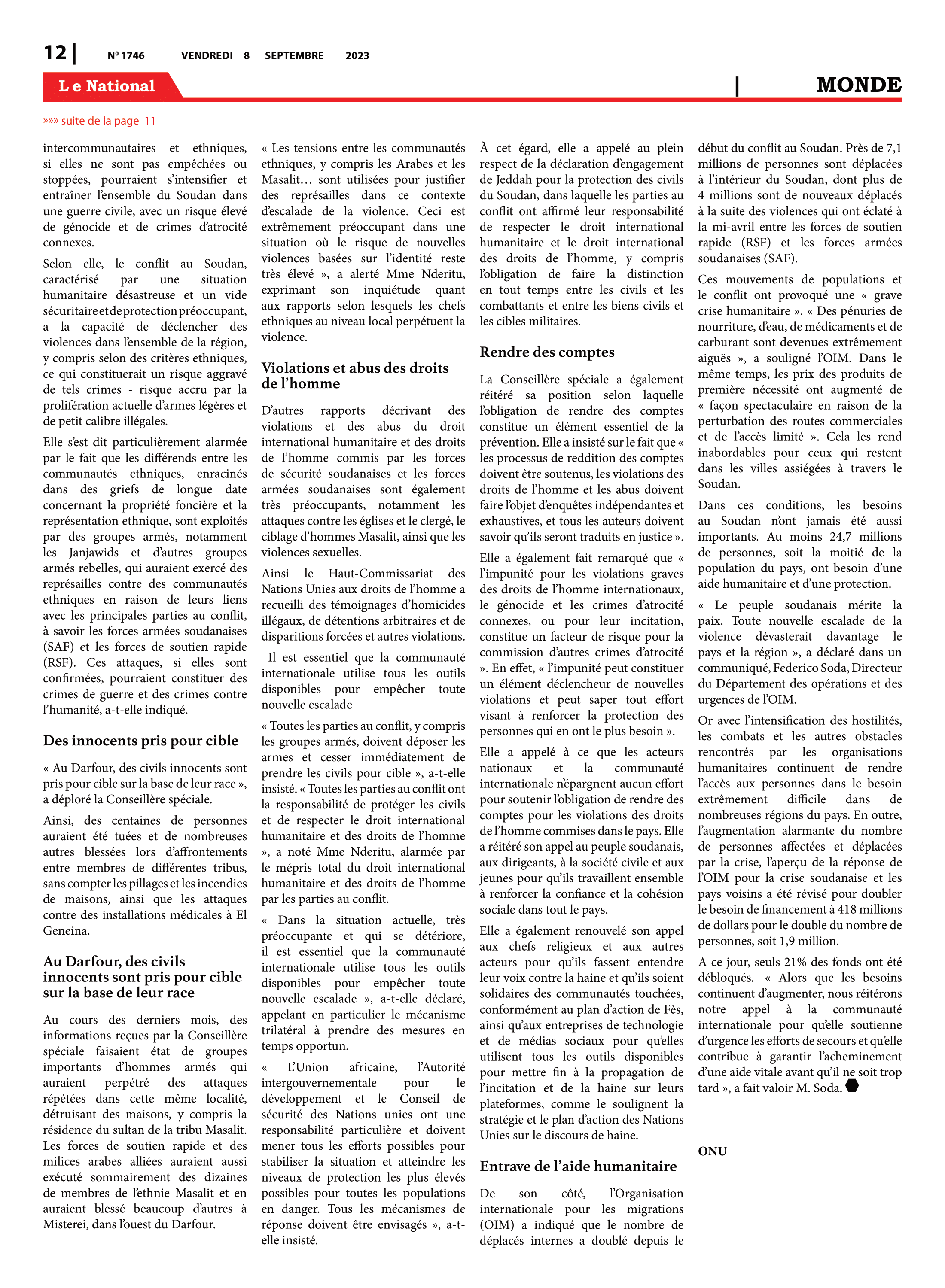 Page 12 de l'édition 1746