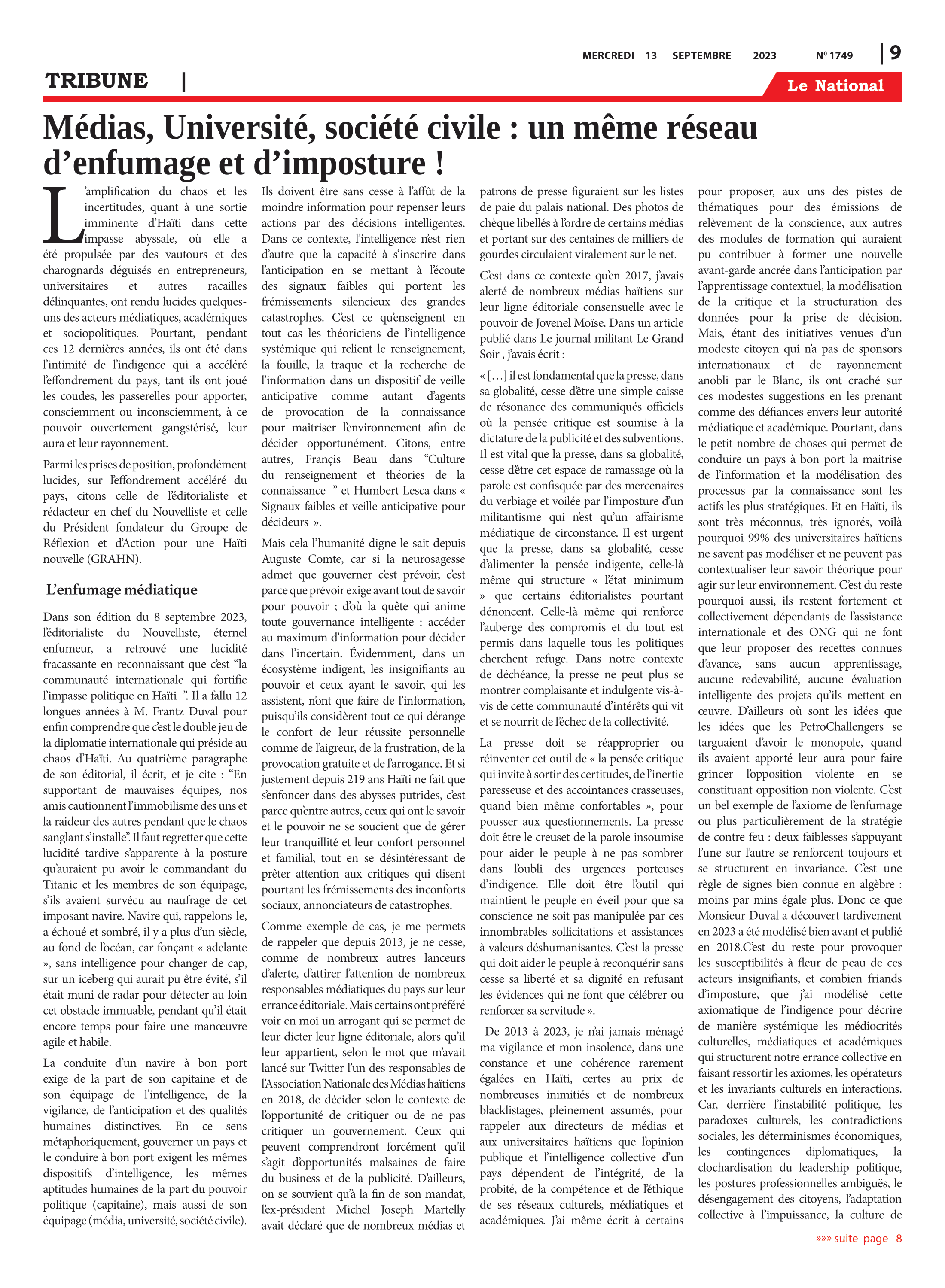 Page 9 de l'édition 1749