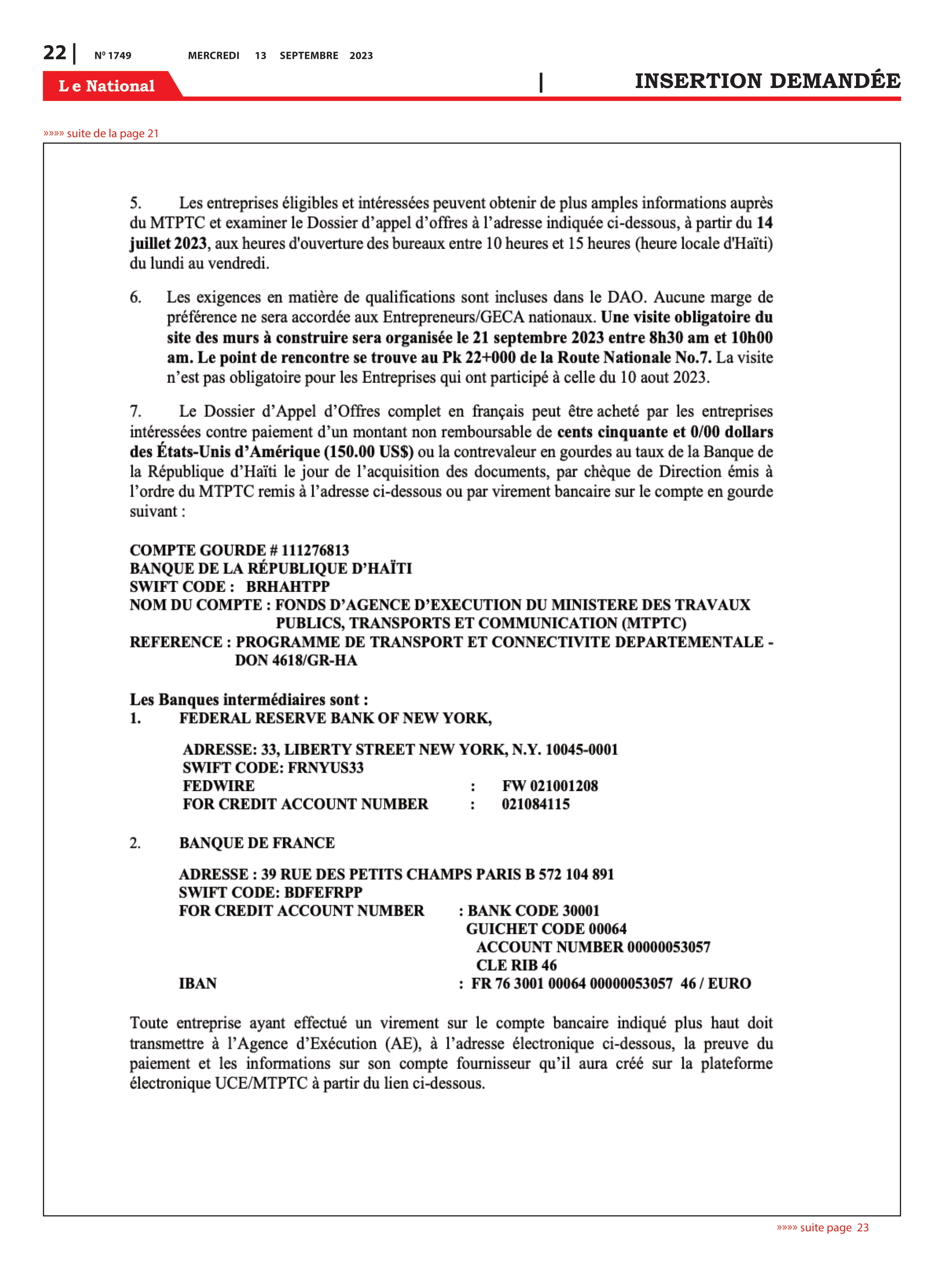 Page 22 de l'édition 1749