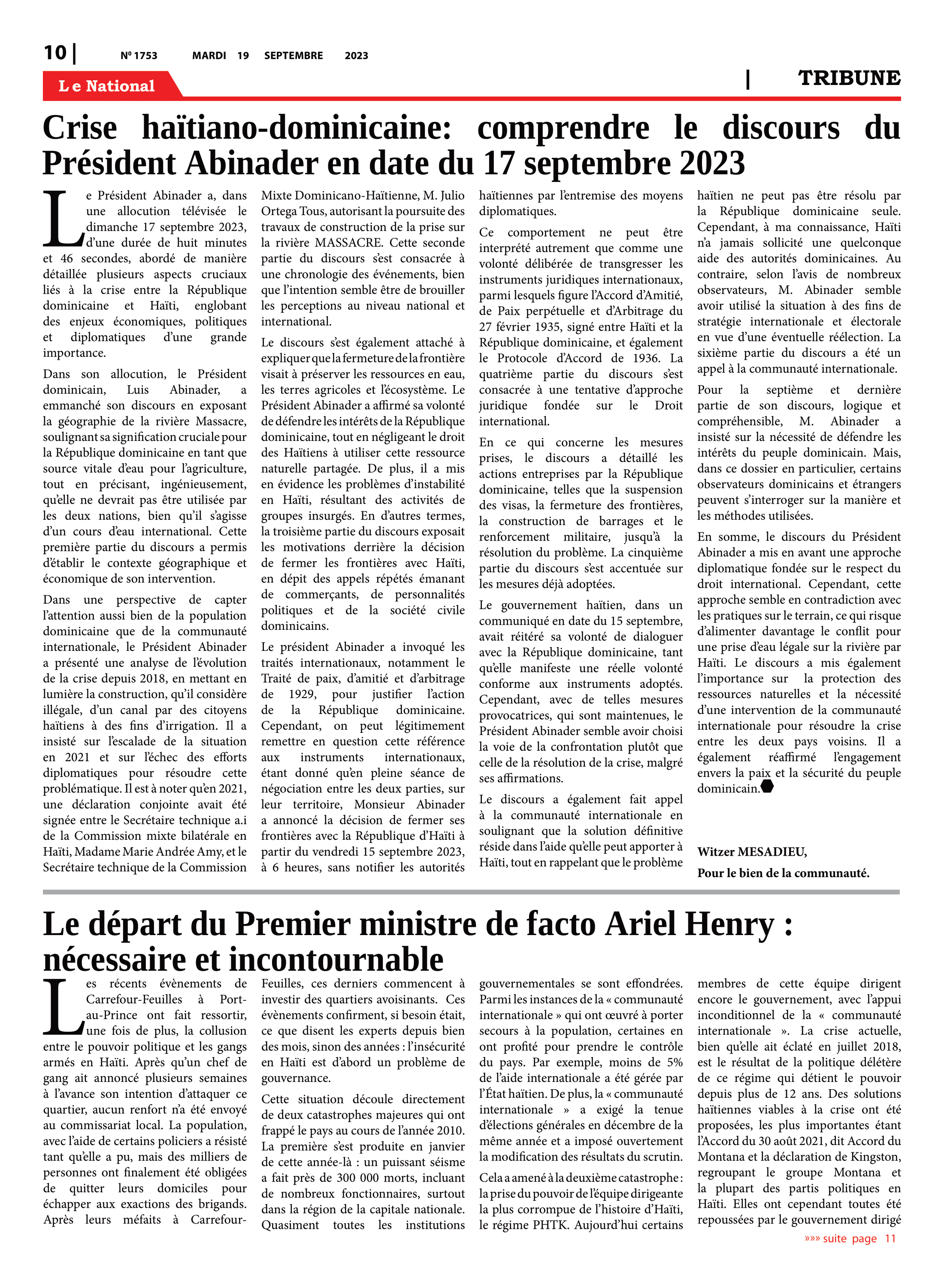 Page 10 de l'édition 1753