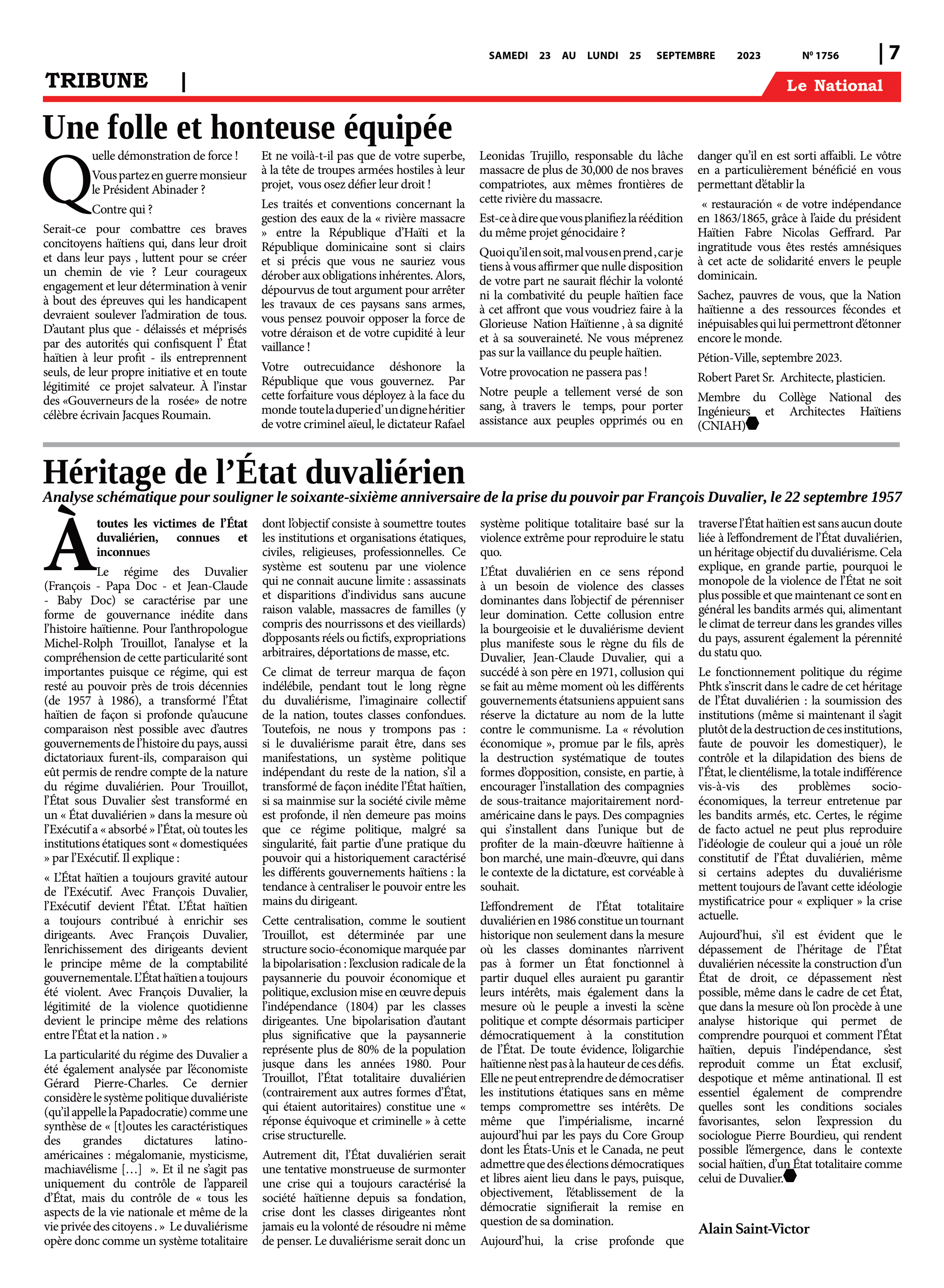 Page 7 de l'édition 1756