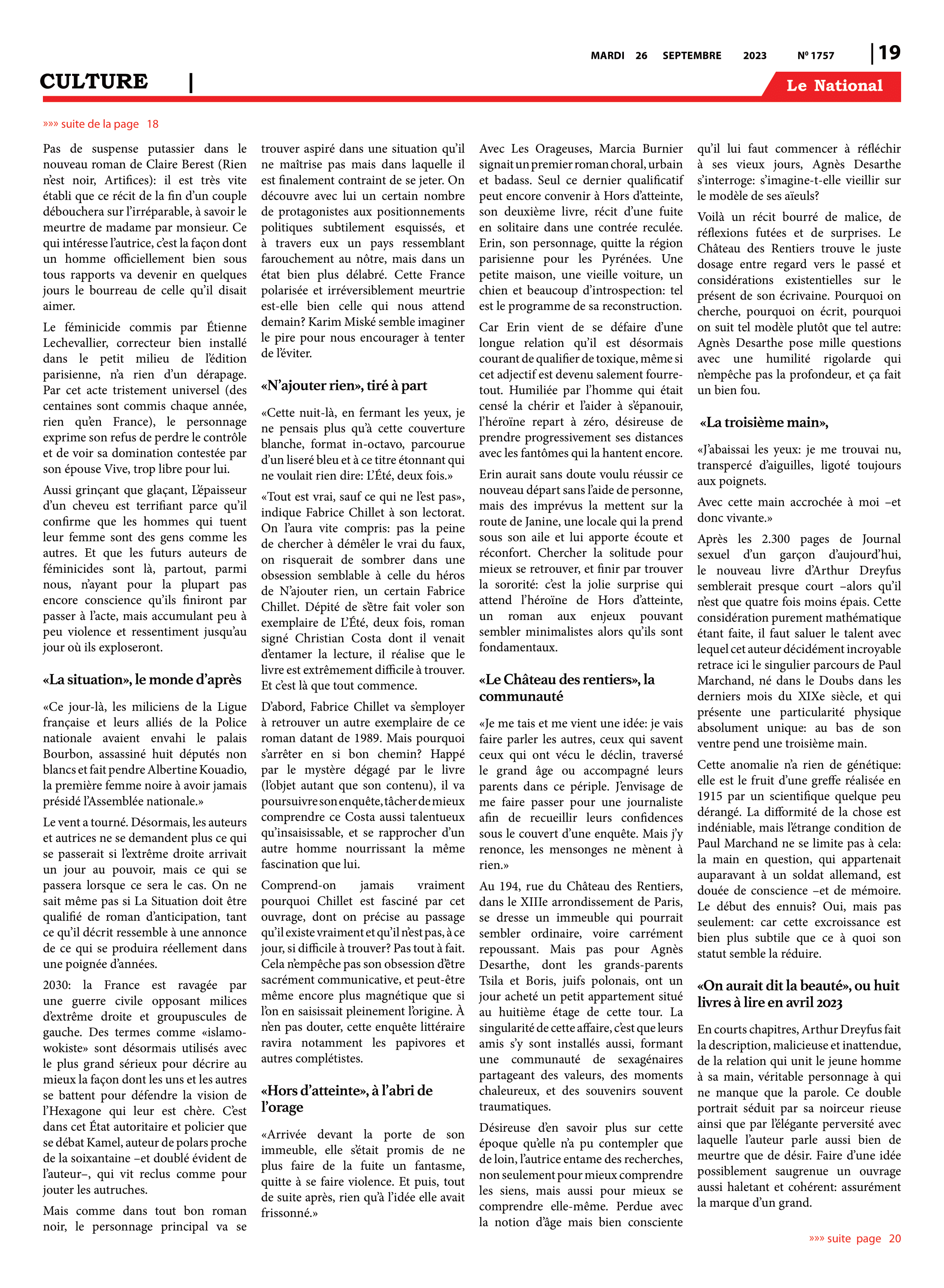 Page 19 de l'édition 1757