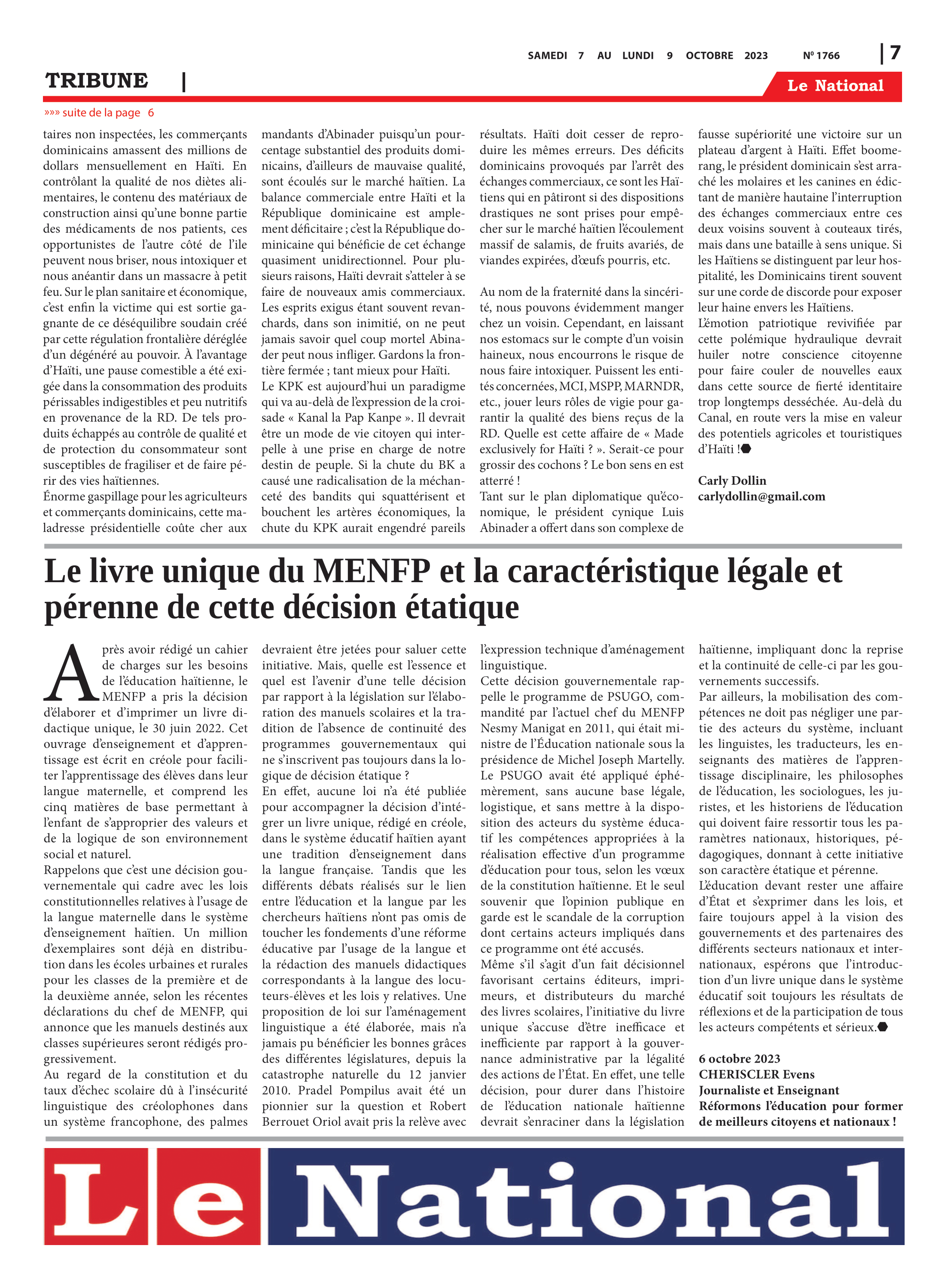 Page 7 de l'édition 1766