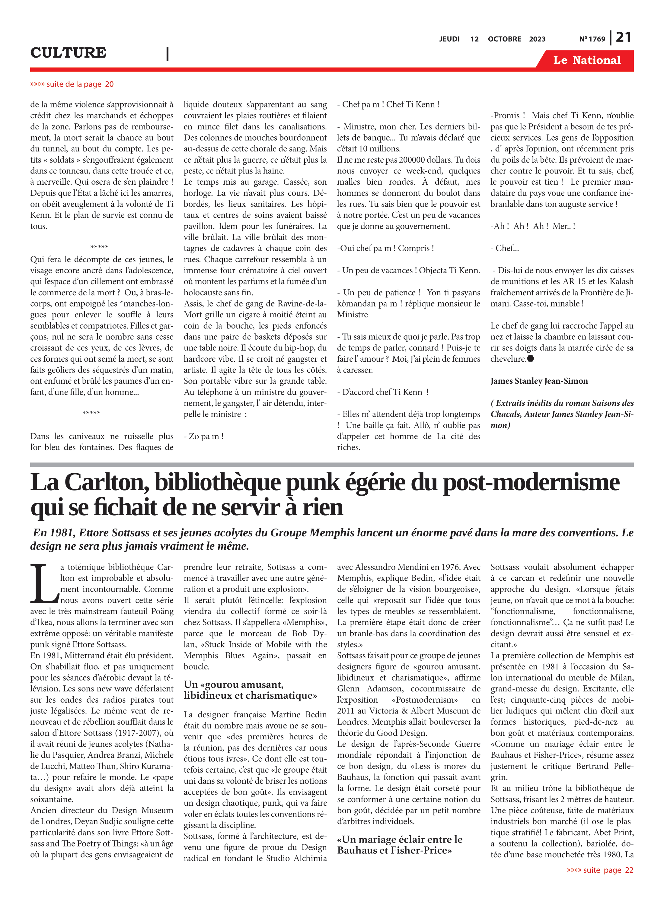 Page 21 de l'édition 1769
