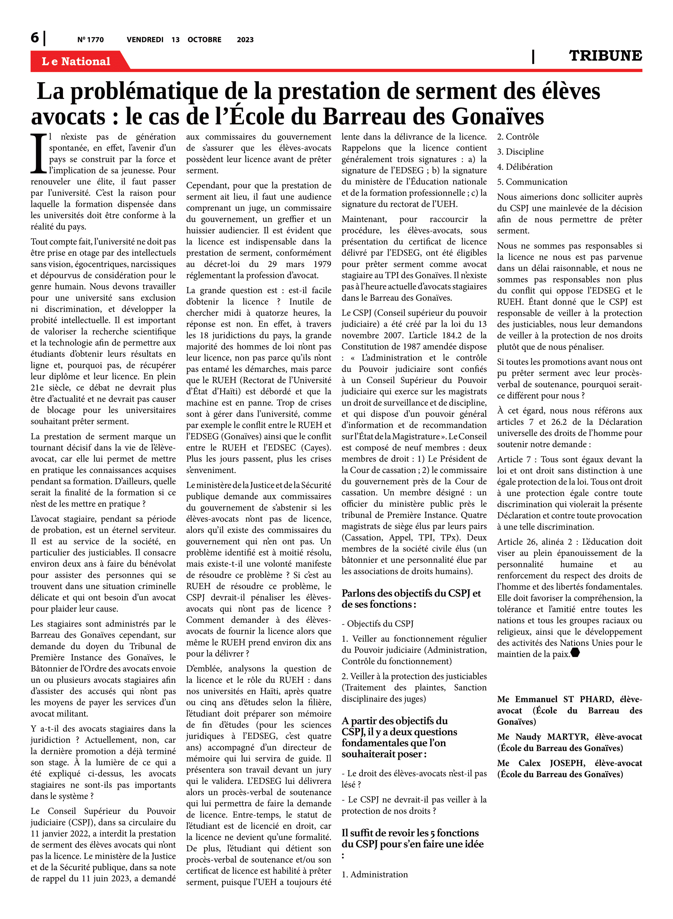 Page 6 de l'édition 1770
