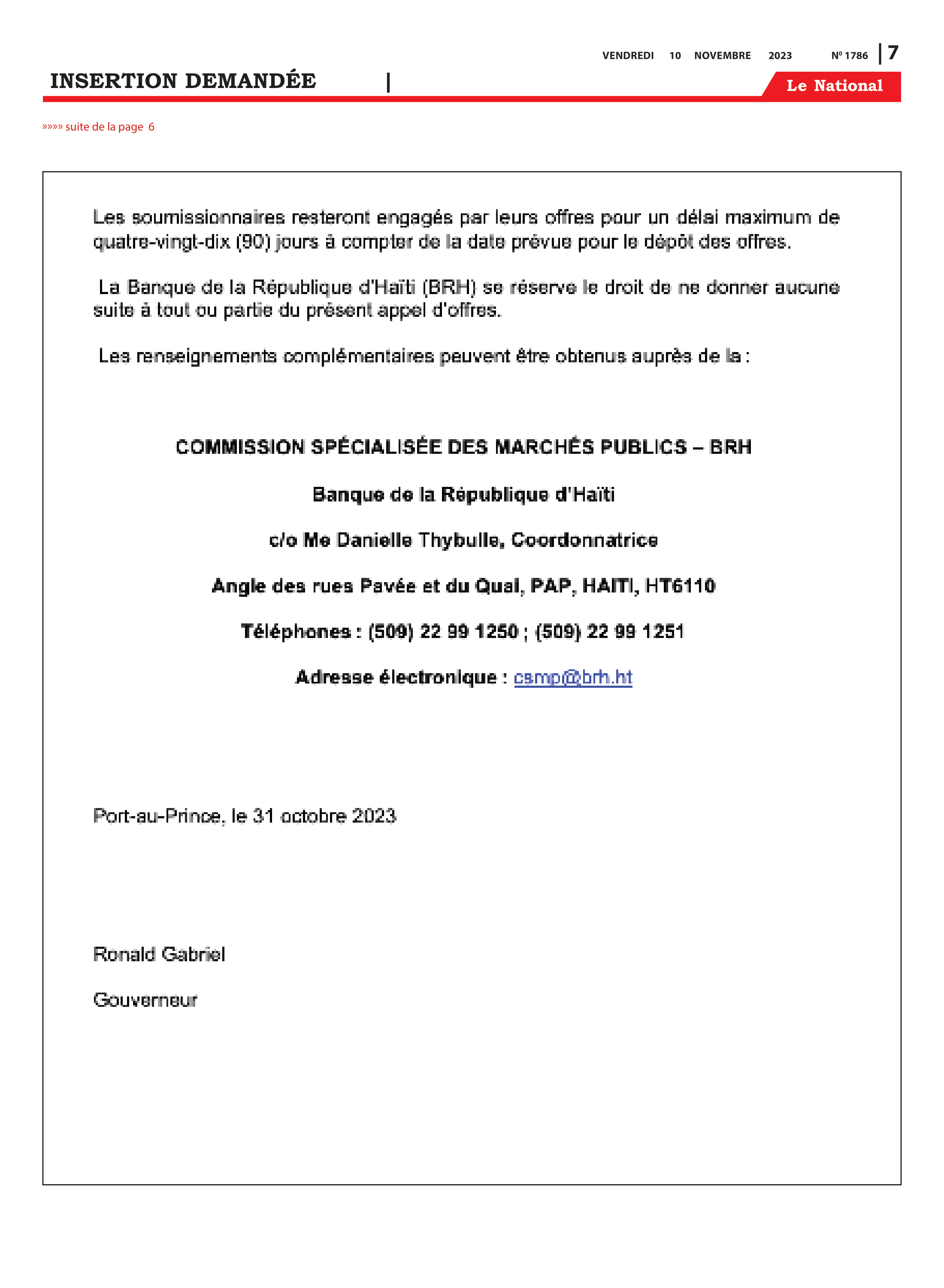 Page 7 de l'édition 1786