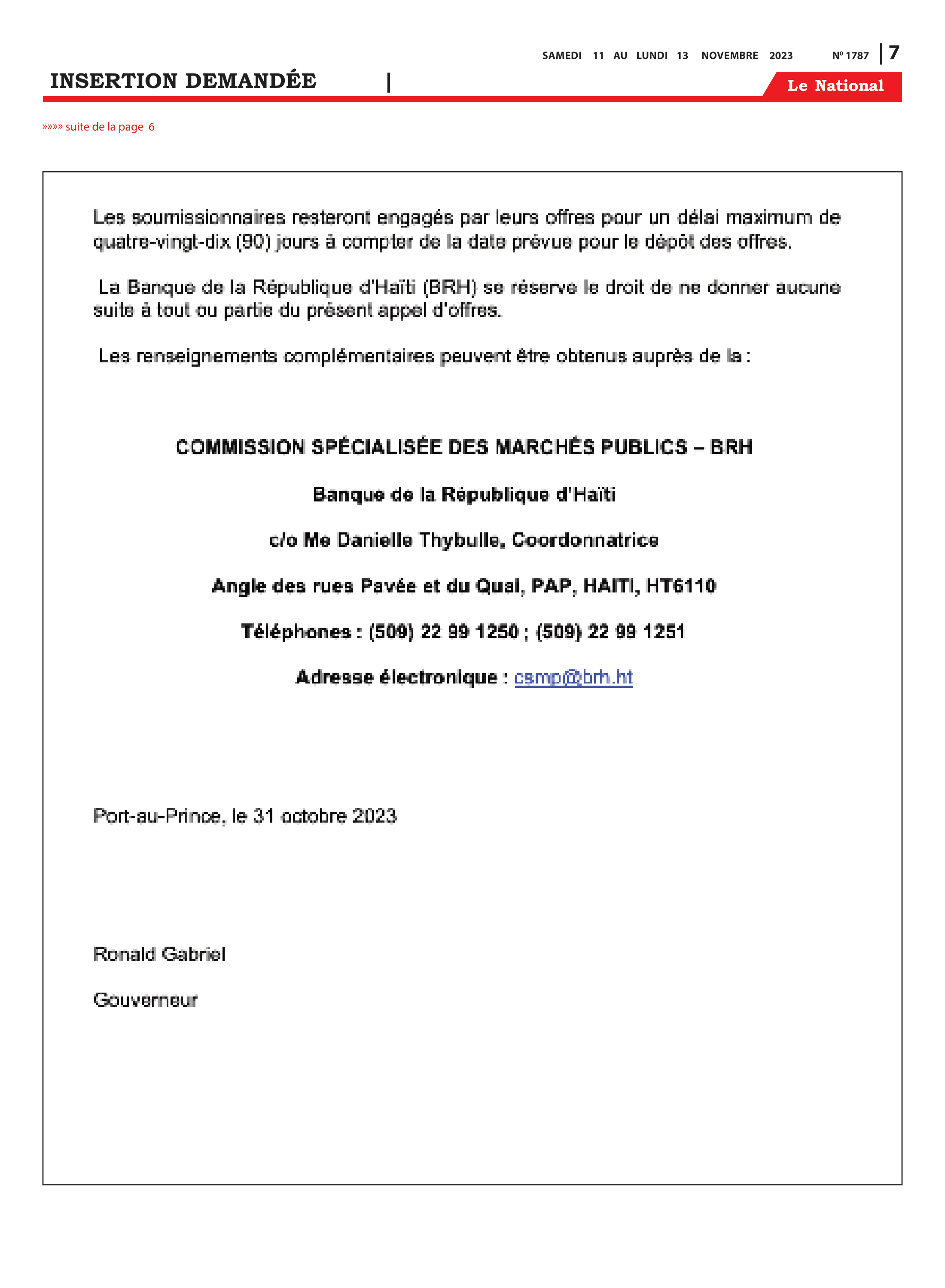 Page 7 de l'édition 1787