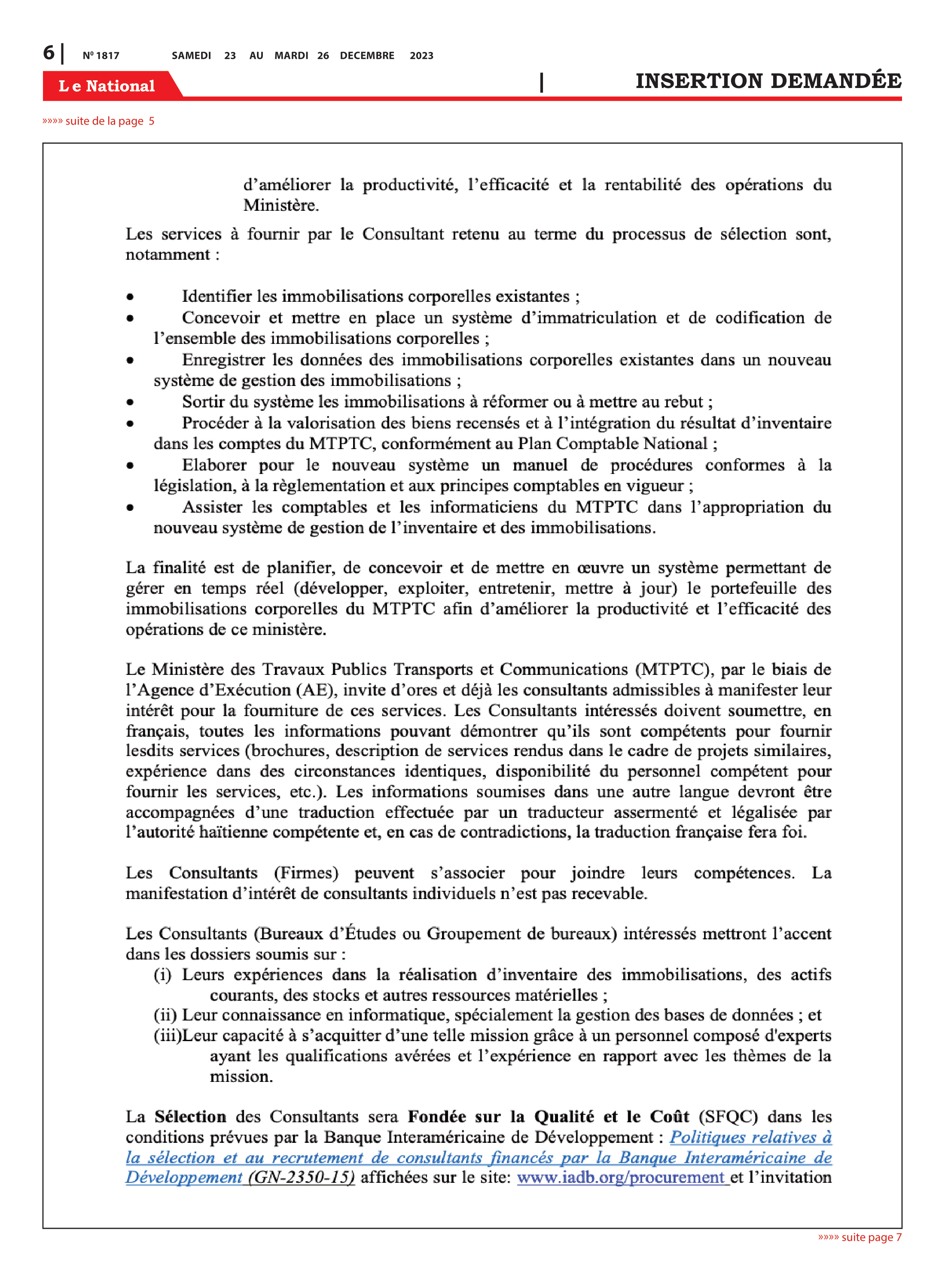 Page 6 de l'édition 1817