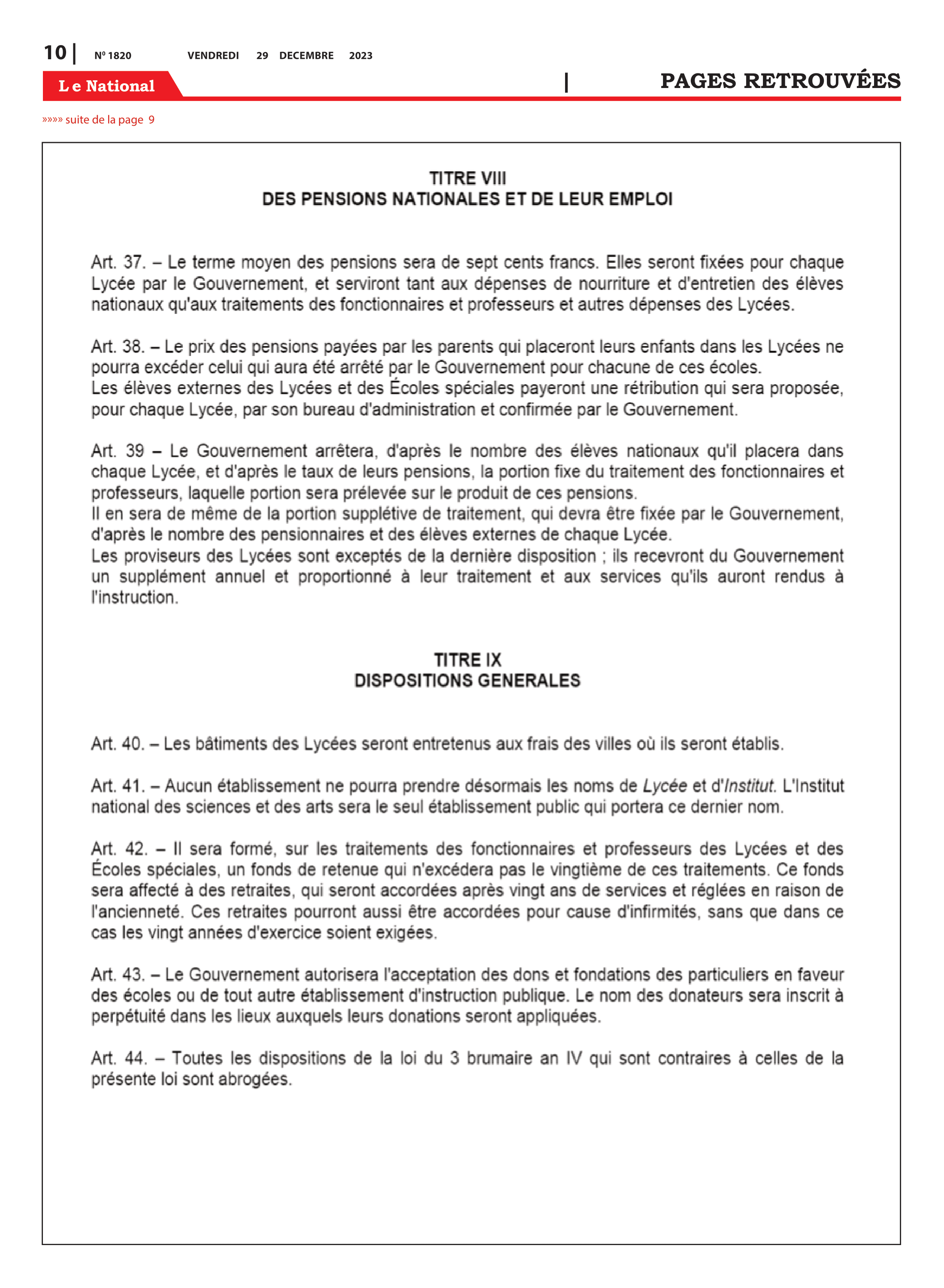 Page 10 de l'édition 1820
