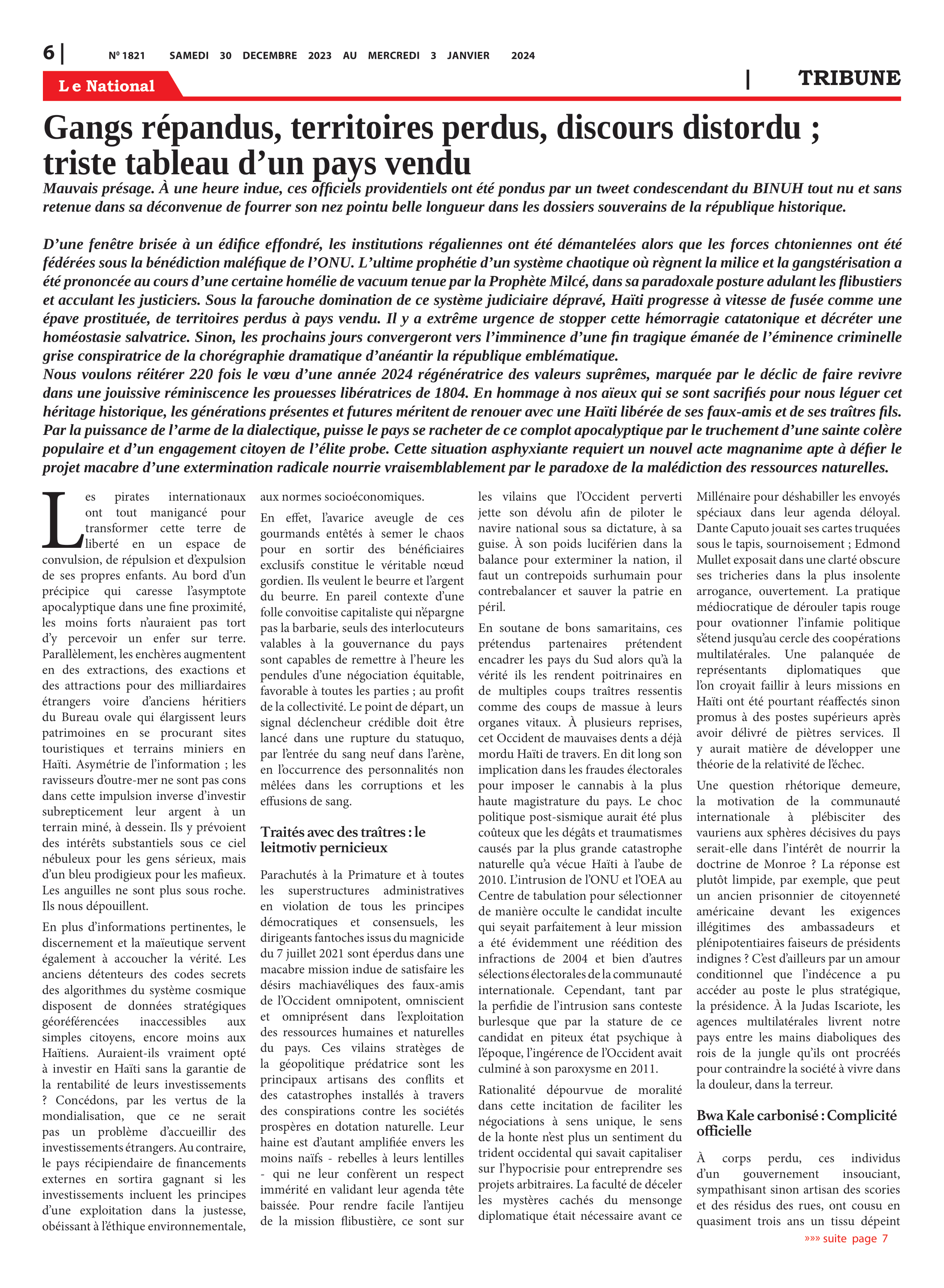 Page 6 de l'édition 1821