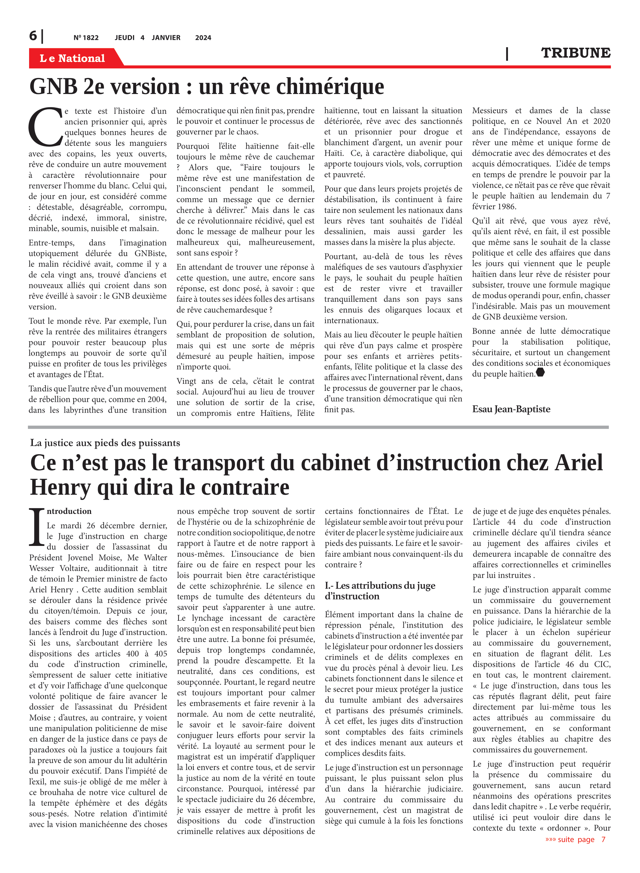 Page 6 de l'édition 1822