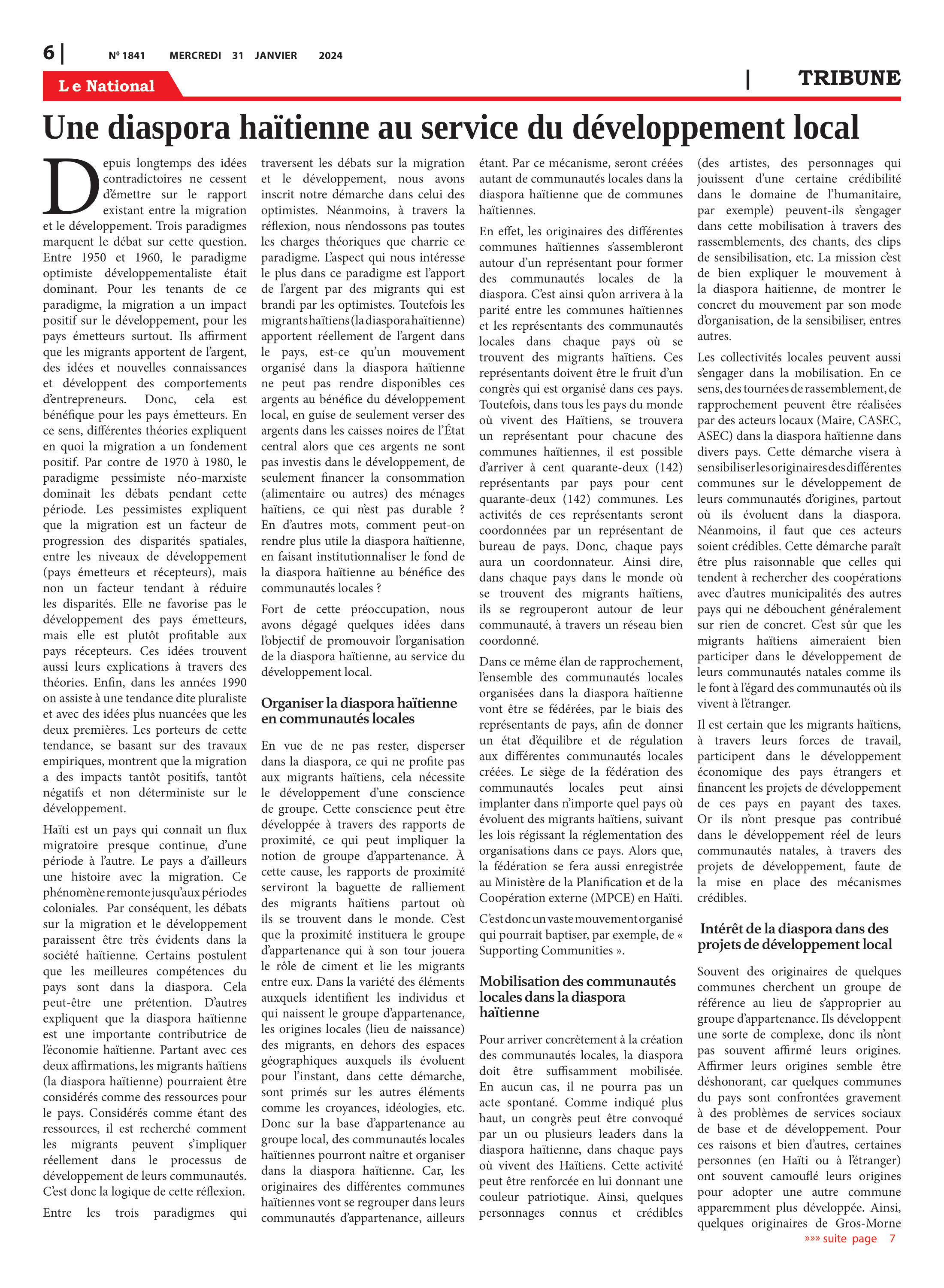 Page 6 de l'édition 1841
