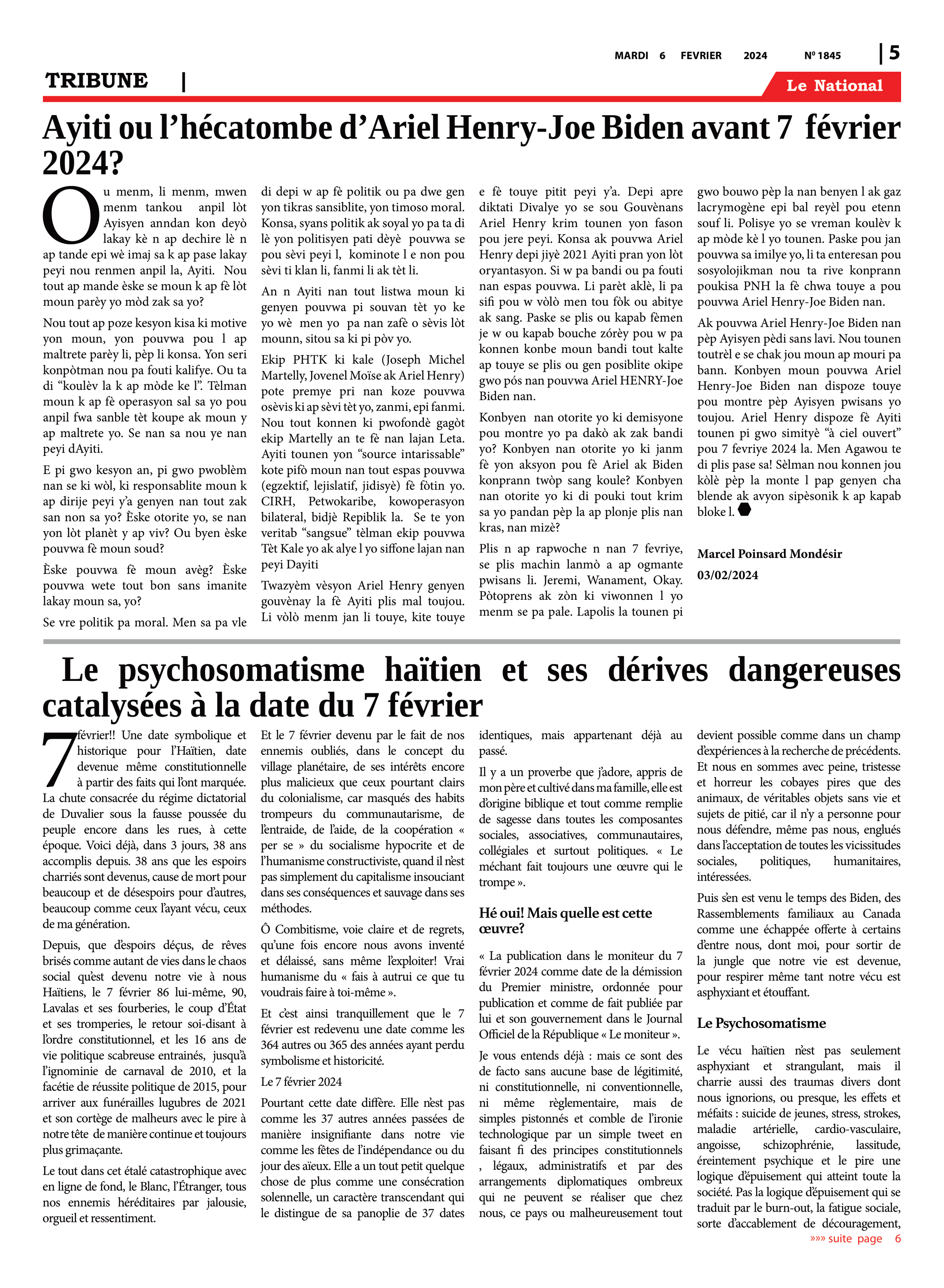 Page 5 de l'édition 1845