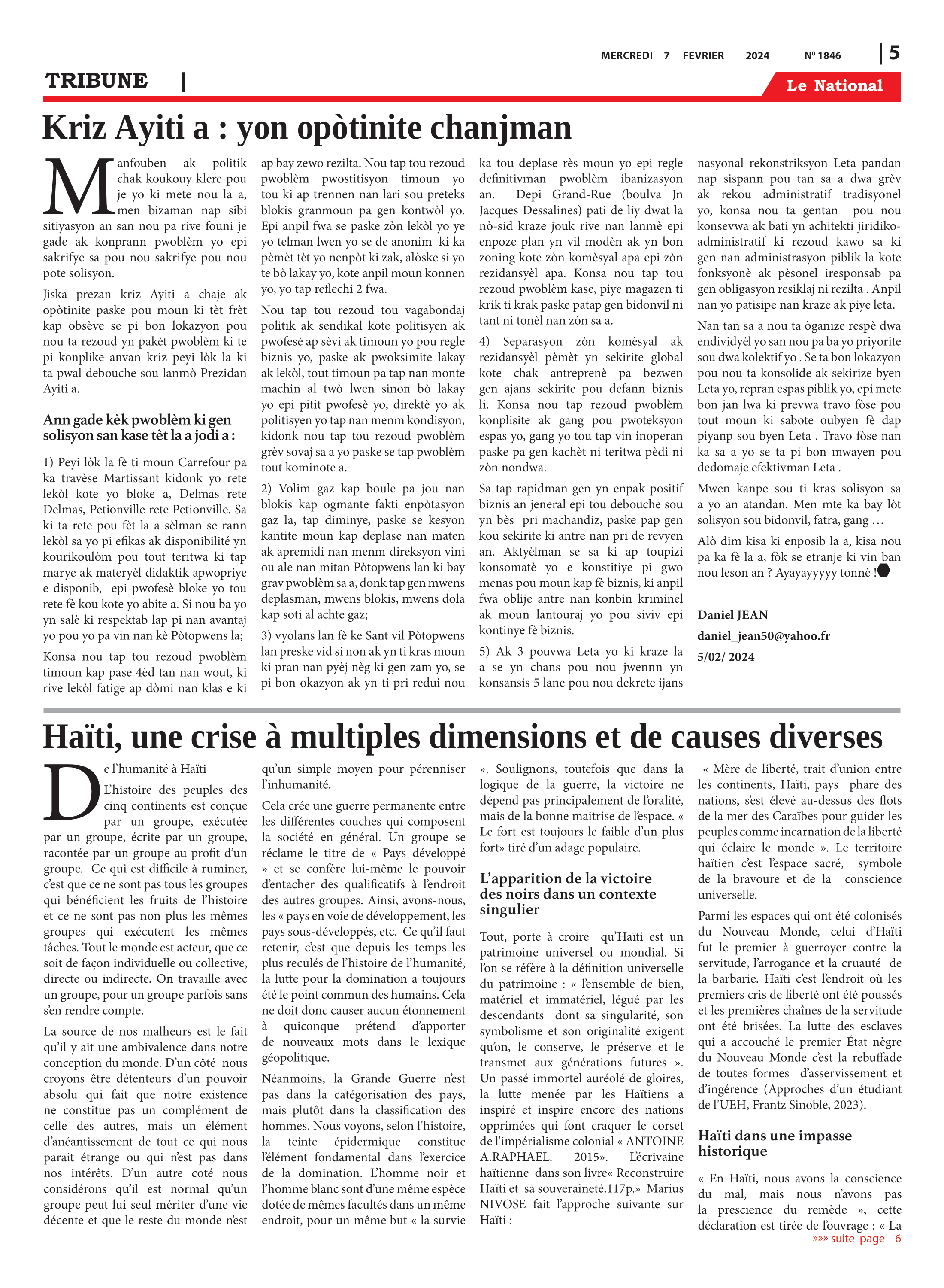 Page 5 de l'édition 1846