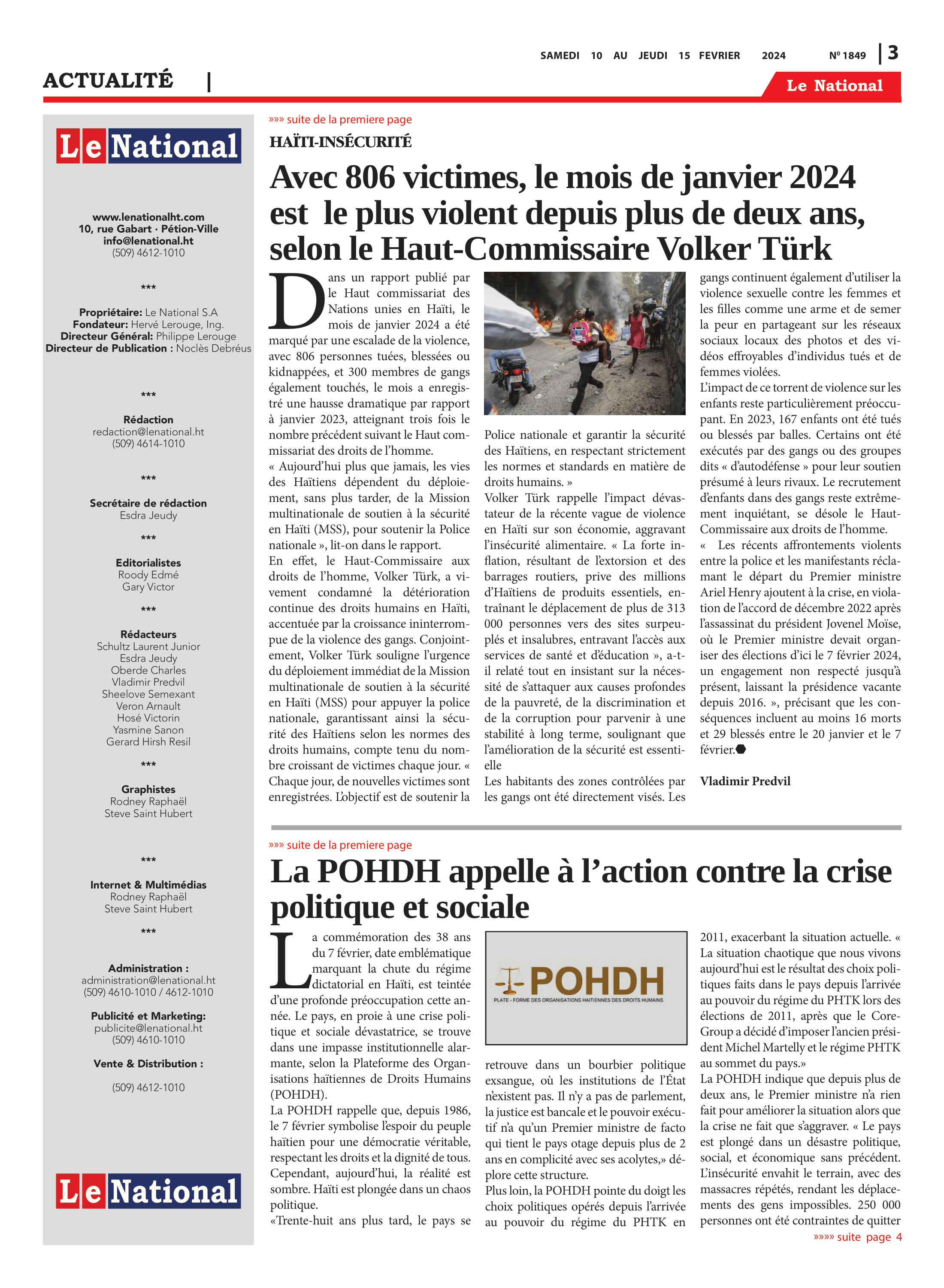 Page 3 de l'édition 1849