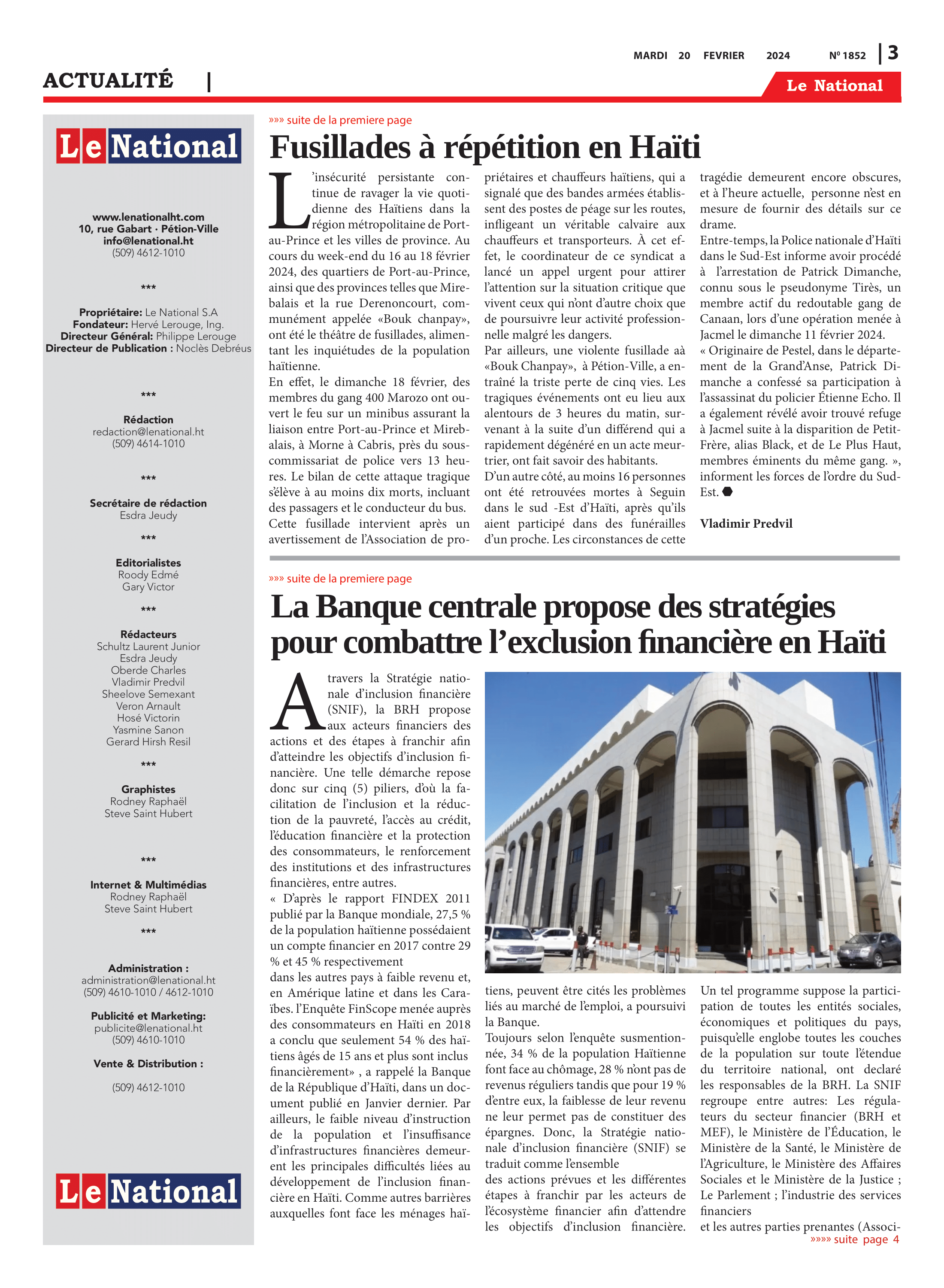 Page 3 de l'édition 1852