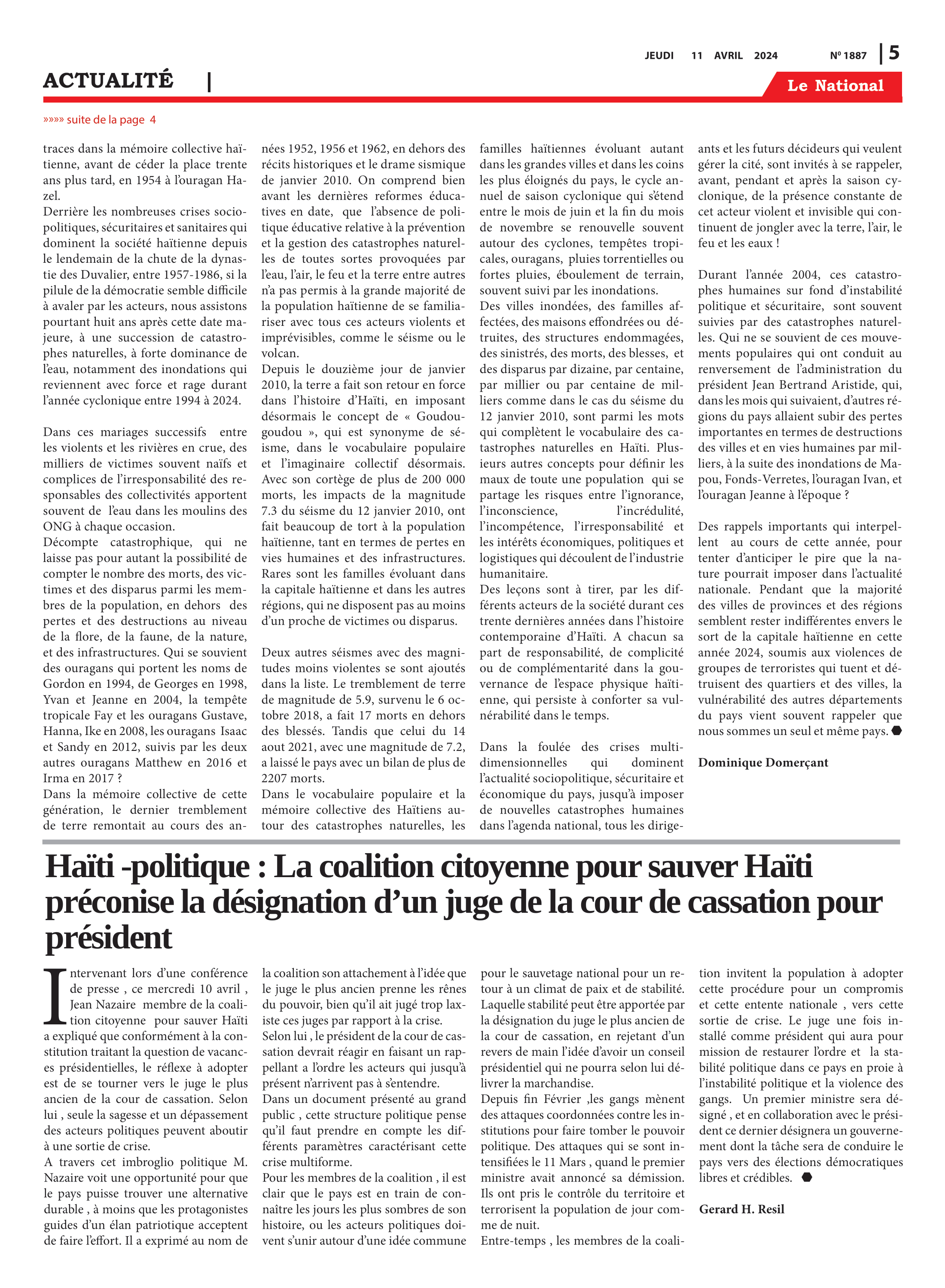 Page 5 de l'édition 1887