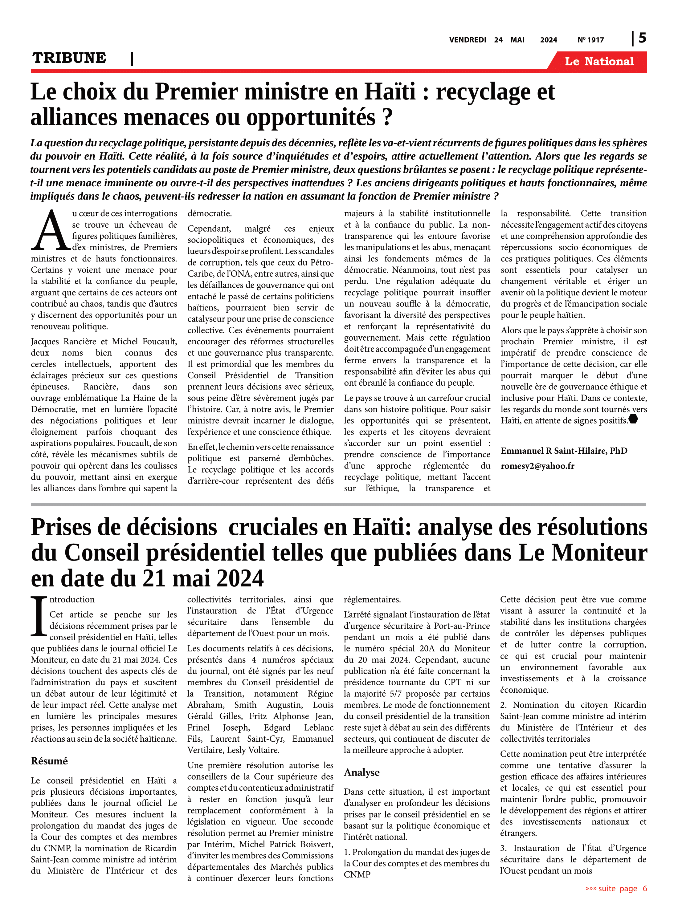 Page 5 de l'édition 1917