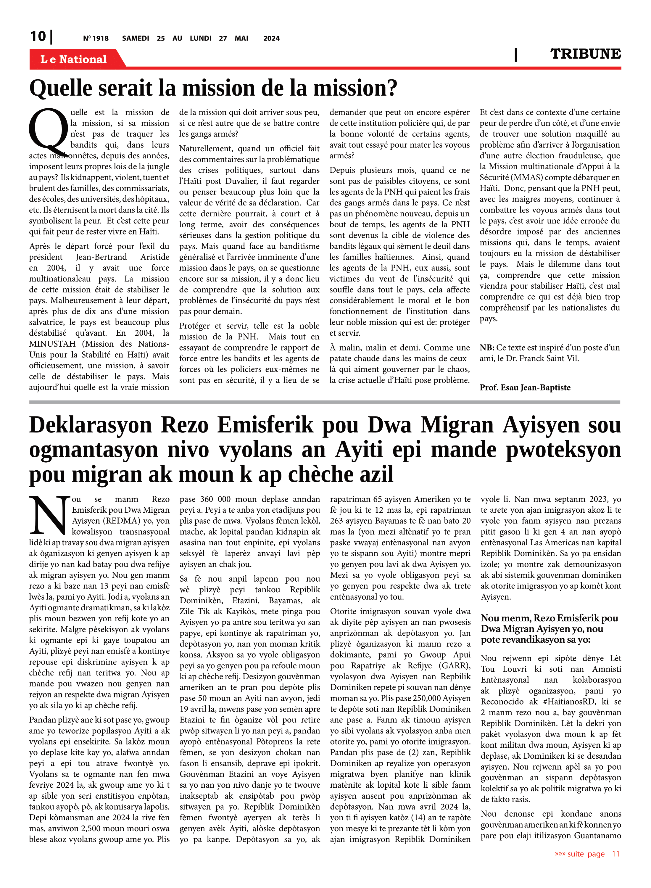 Page 10 de l'édition 1918