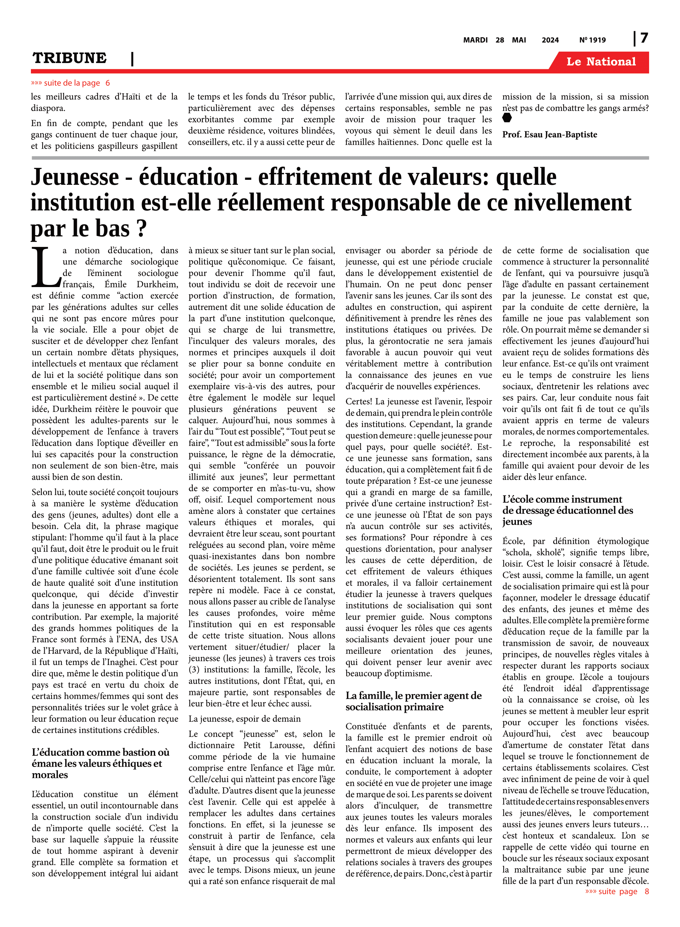 Page 7 de l'édition 1919