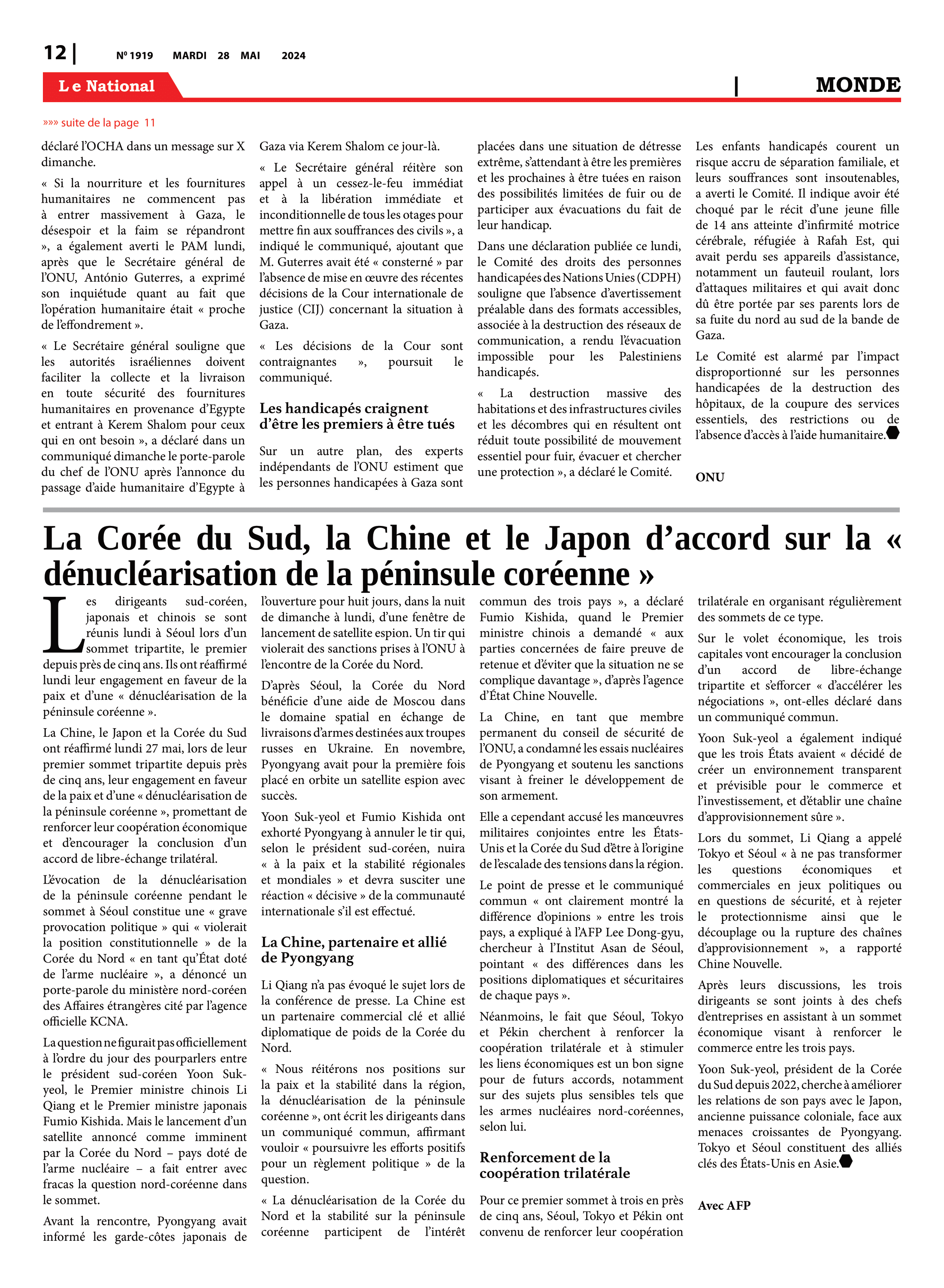 Page 12 de l'édition 1919