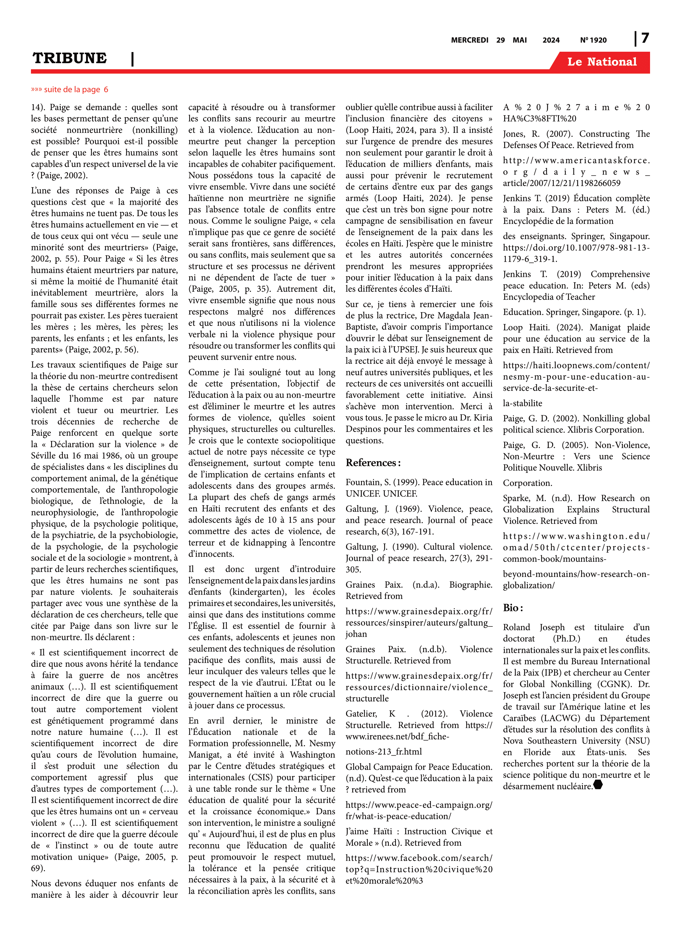 Page 7 de l'édition 1920