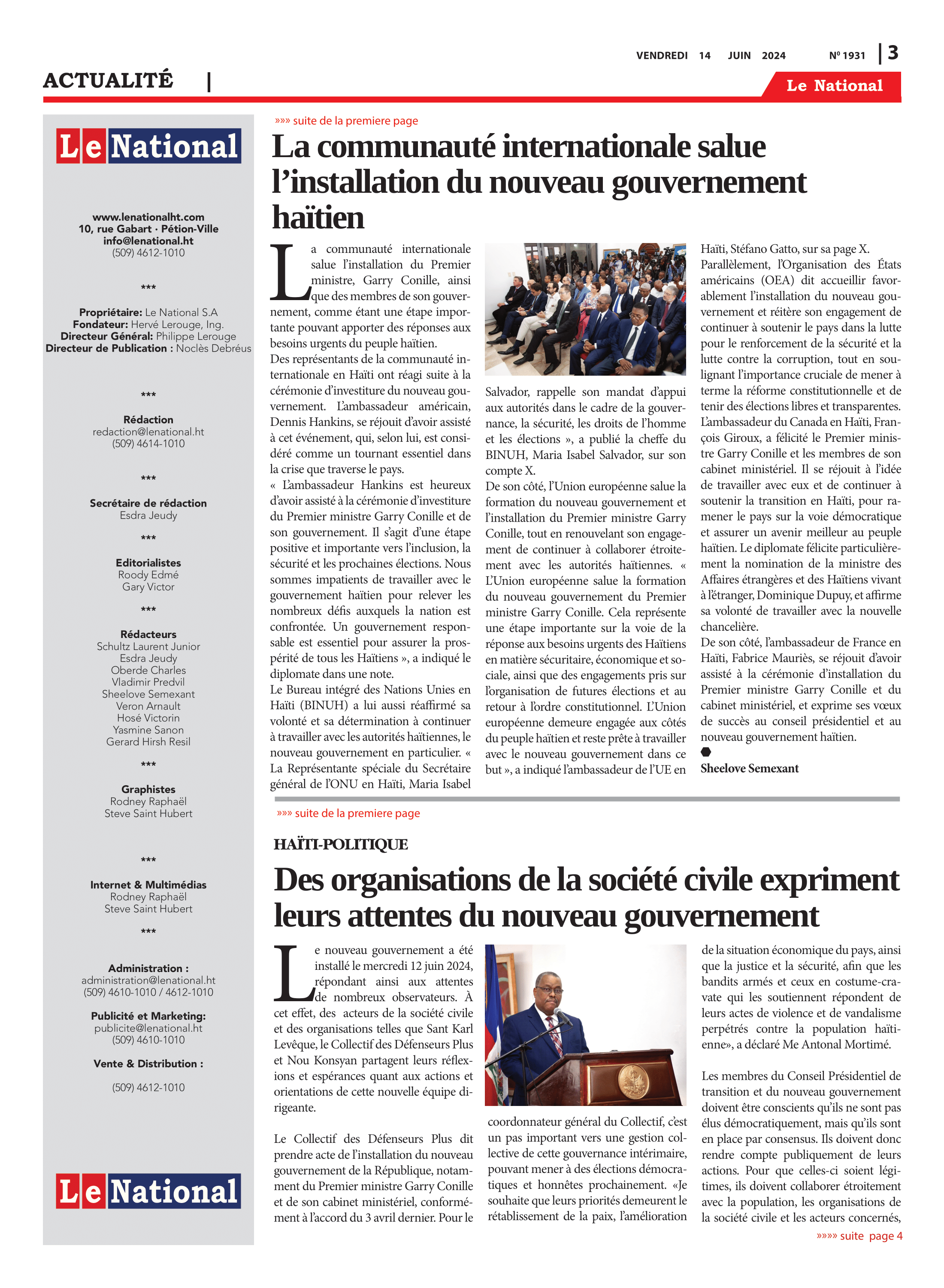 Page 3 de l'édition 1931