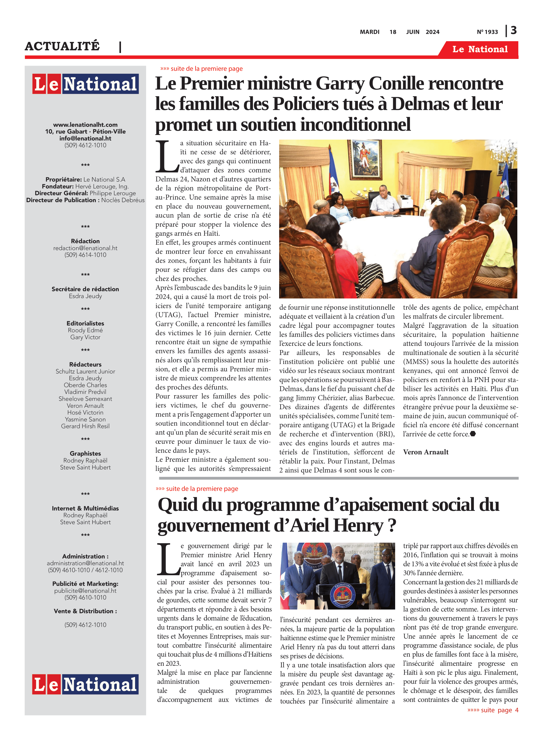 Page 3 de l'édition 1933