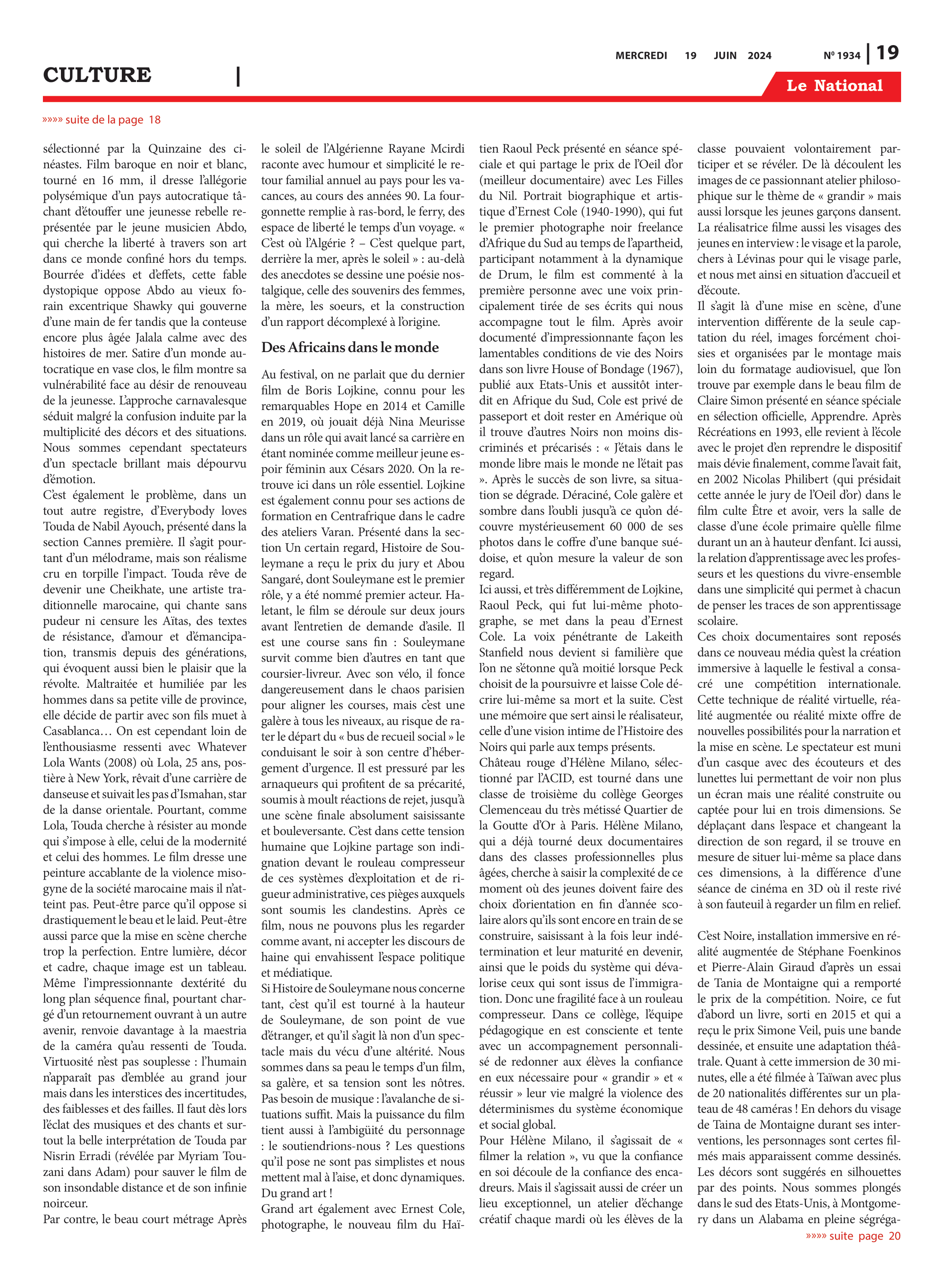 Page 19 de l'édition 1934