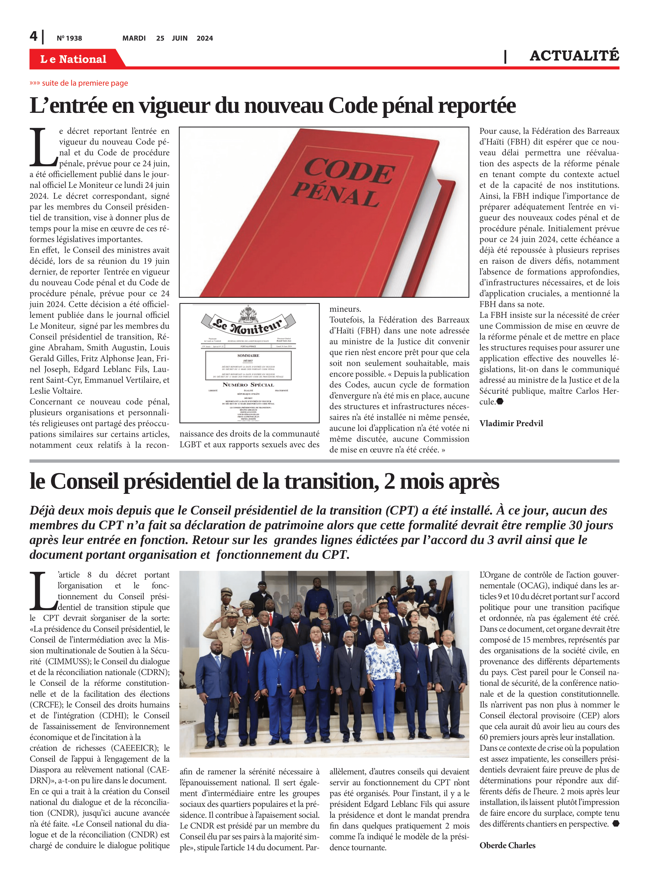 Page 4 de l'édition 1938