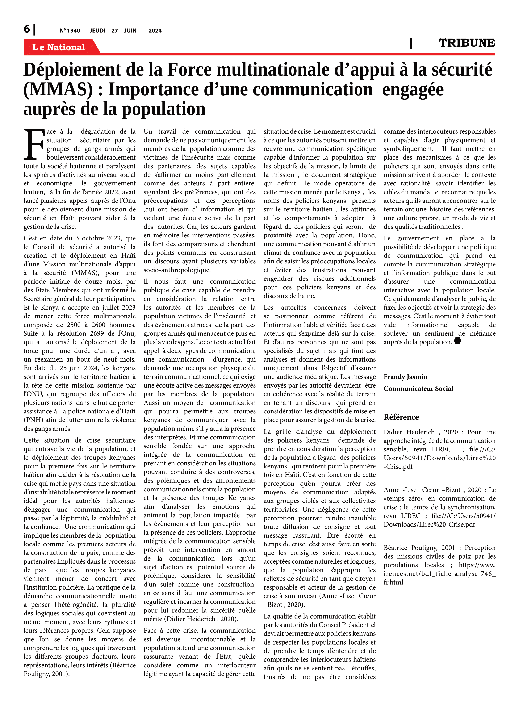 Page 6 de l'édition 1940