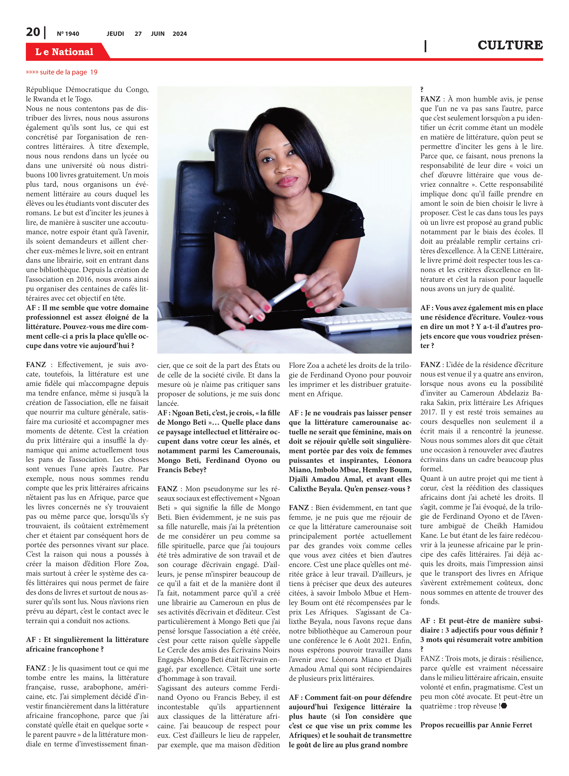 Page 20 de l'édition 1940