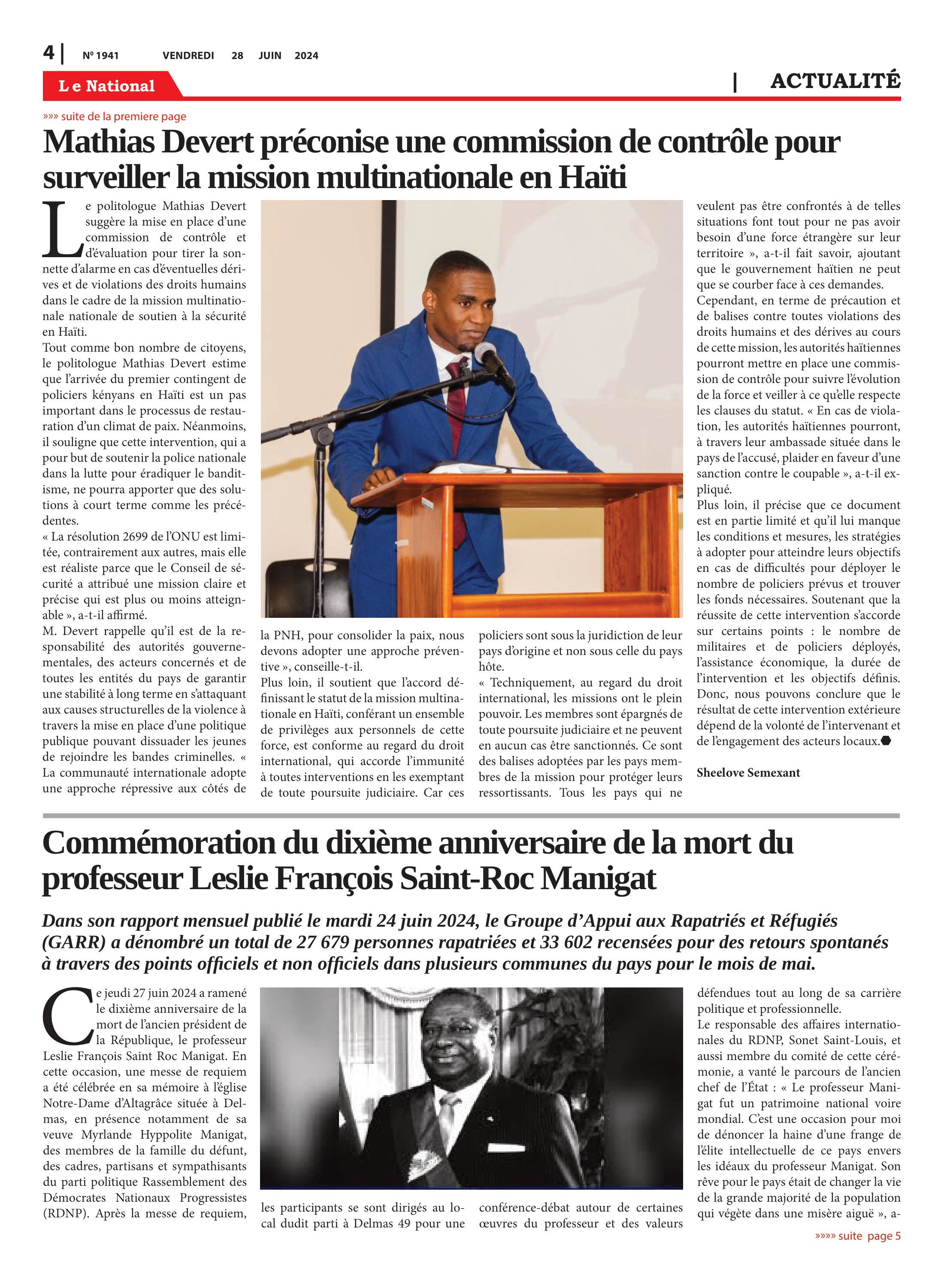 Page 4 de l'édition 1941