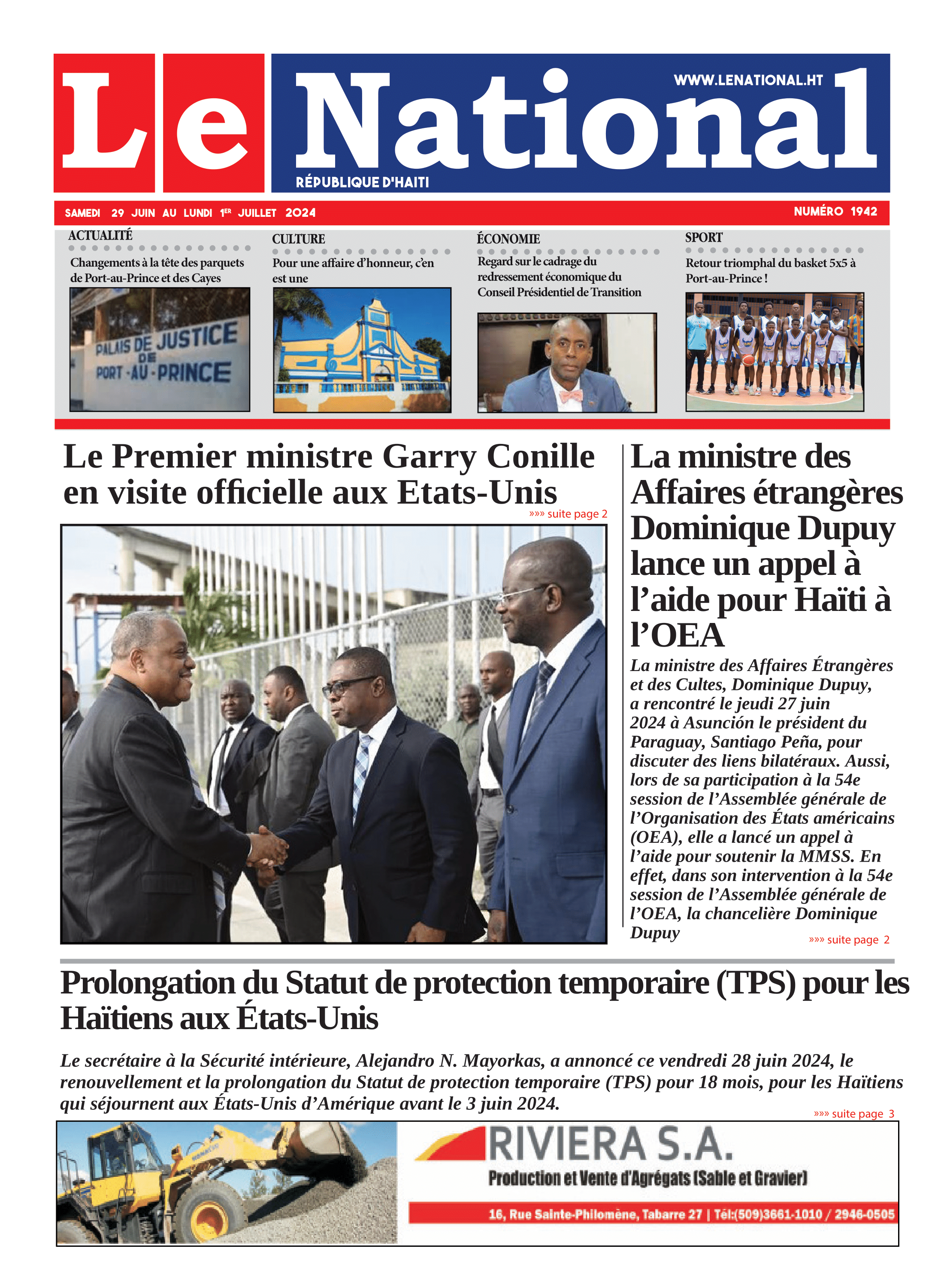 Page 1 de l'édition 1942