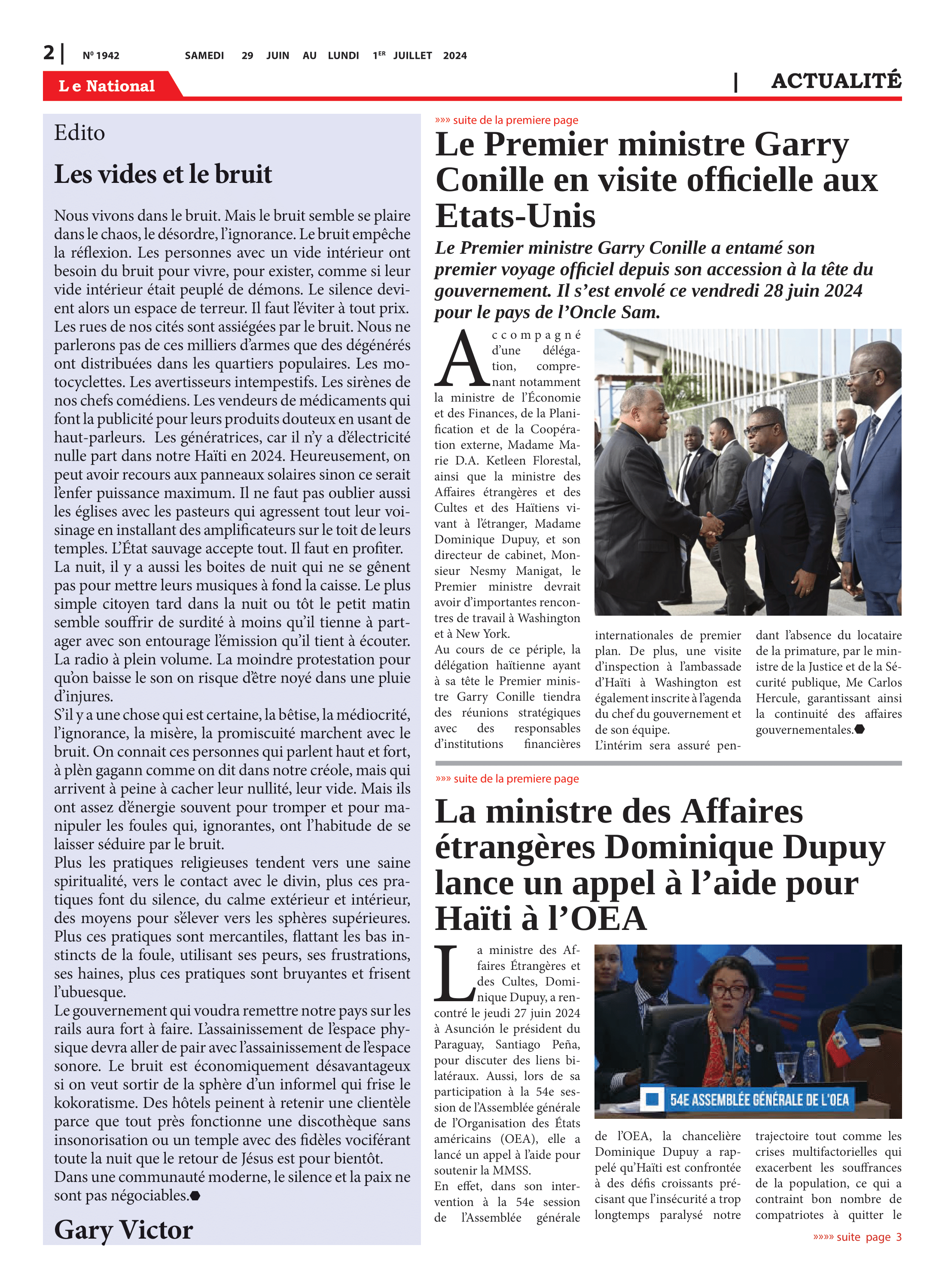 Page 2 de l'édition 1942