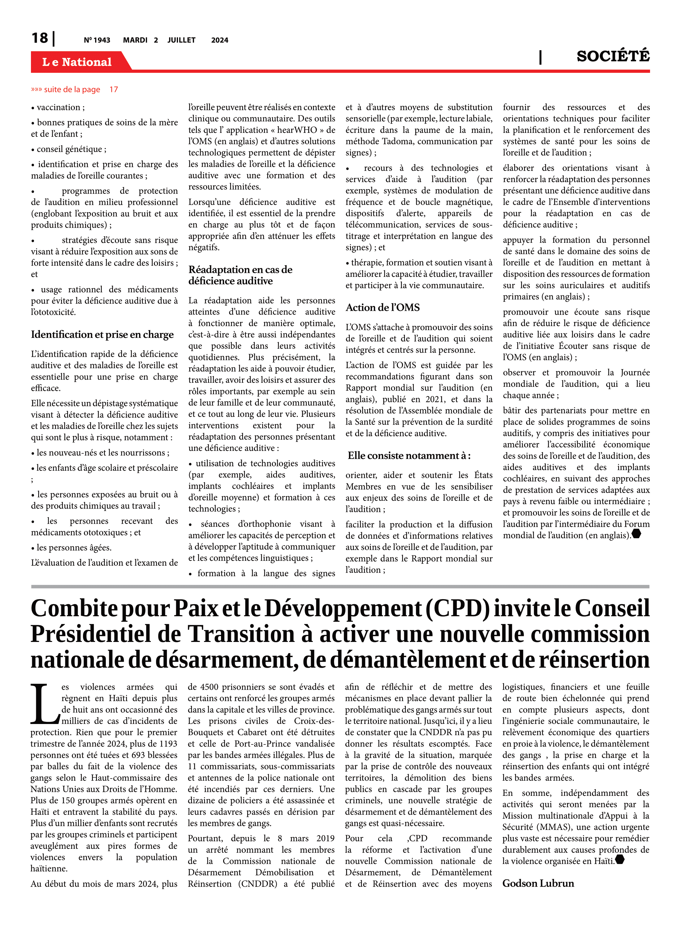 Page 18 de l'édition 1943