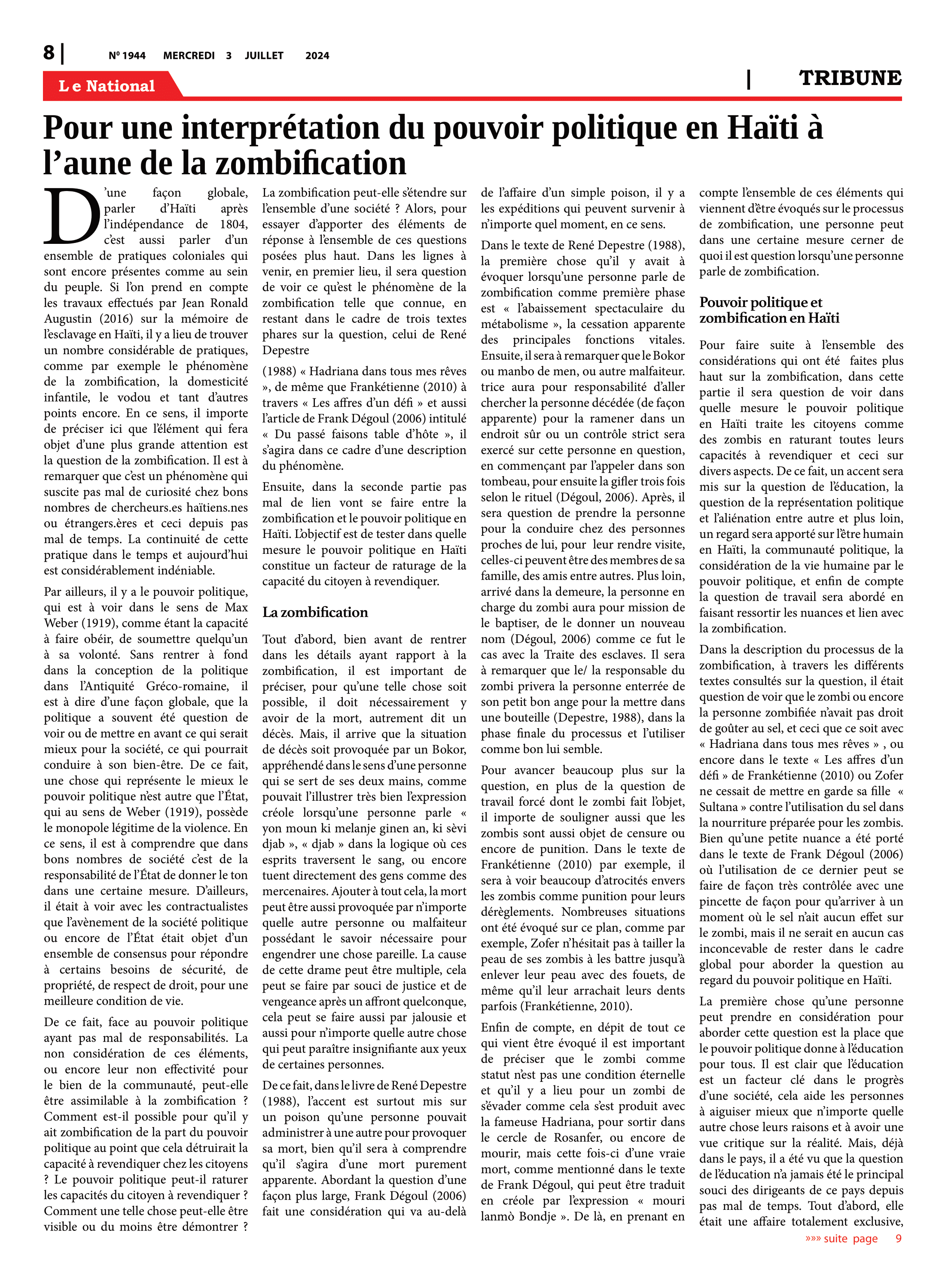 Page 8 de l'édition 1944